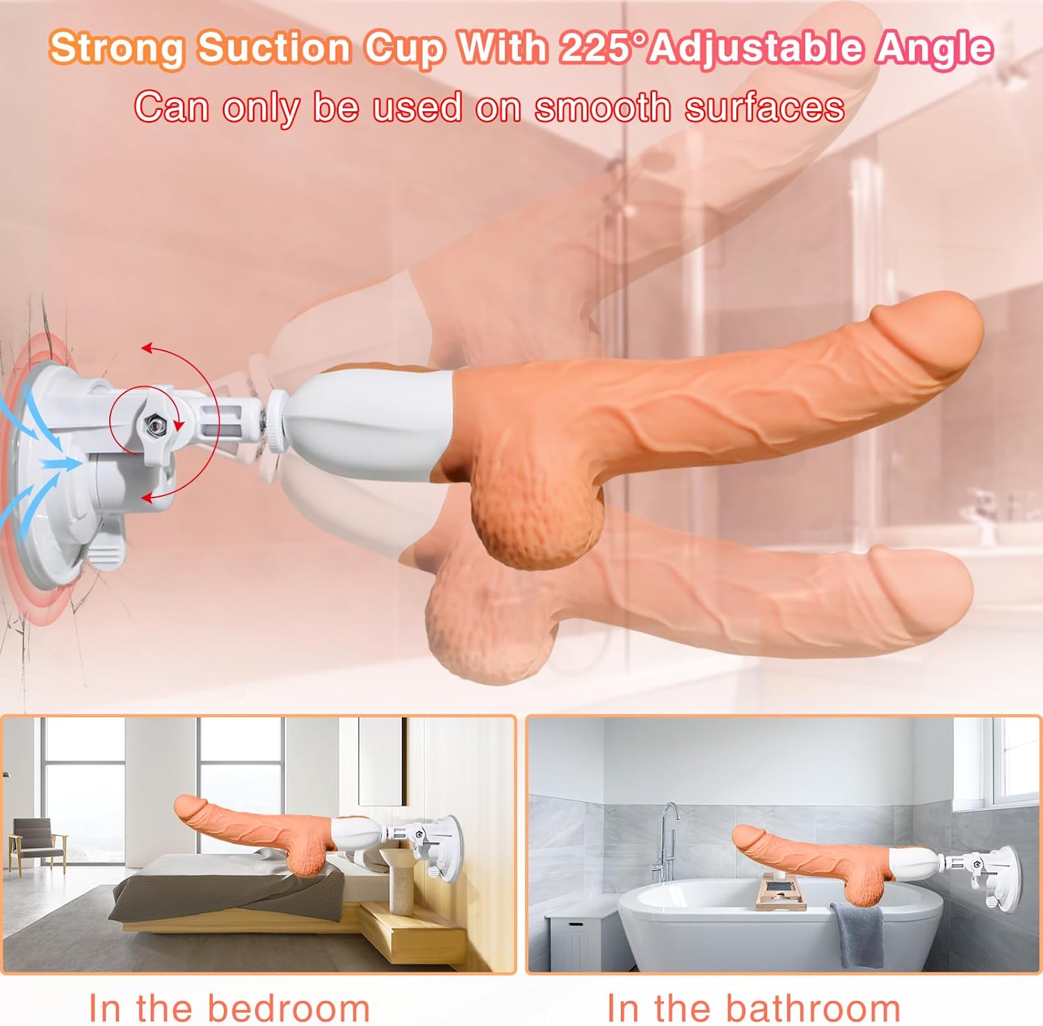 Realistische dildo voor vrouwen met seksmachine, met 10 vibrerende stuwstanden voor G-spot, anale stimulatie van de clitoris, siliconen vibrator met afstandsbediening, seksspeeltje voor volwassenen (vlees)