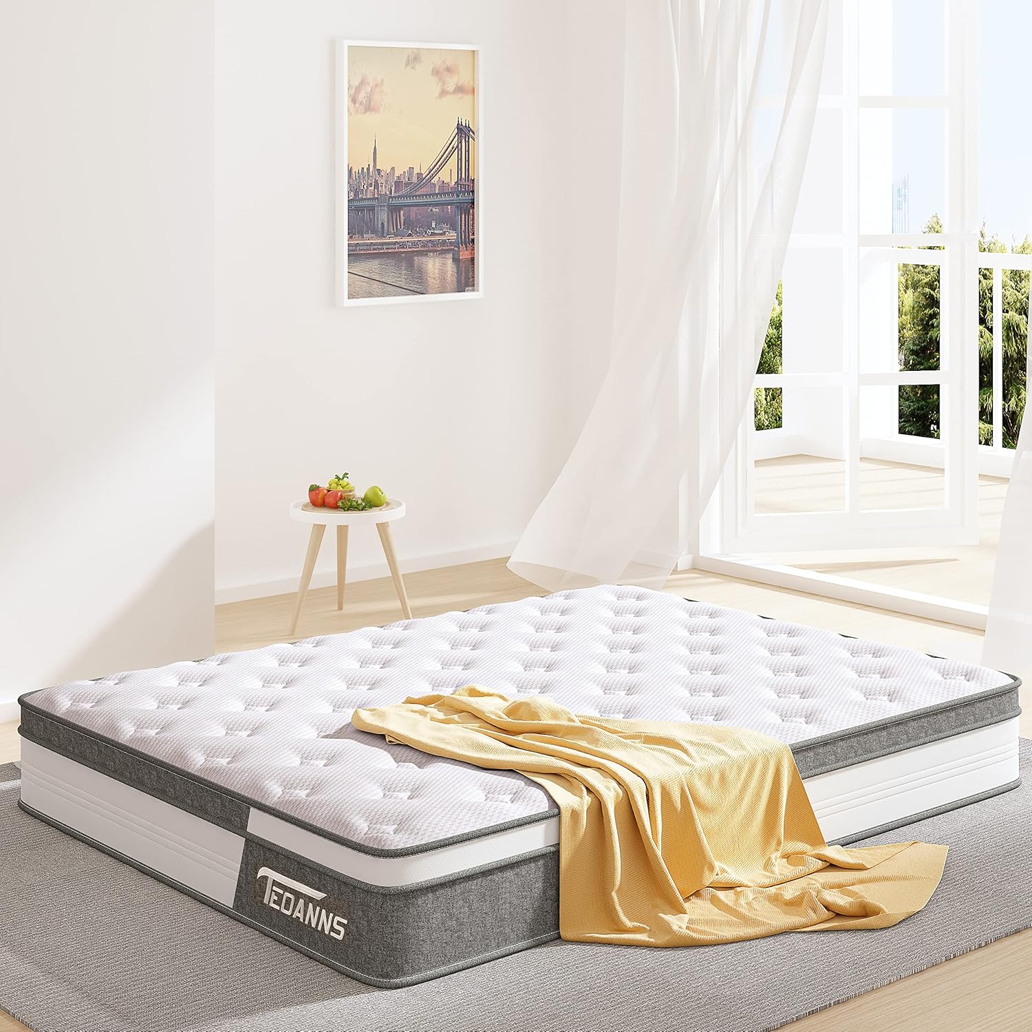 Teoanns Queen Size Mattress, 12 Inch Medium Firm Mattress in a Box, Hybrid Mattress Queen Size for Pressure Relief  Supportive, CertiPUR-US, 100 Nights Trial · v2