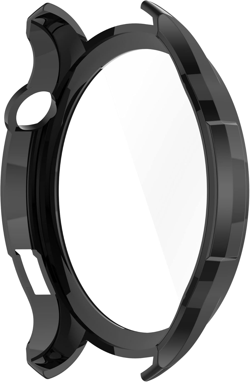 FitTurn 3PACK เคสพีซีแข็งแบบเข้ากันได้กับ Amazfit GTR 4 พร้อมฟิล์มกันรอยหน้าจอกระจกนิรภัย เคสชุบไฟฟ้า ครอบคลุมรอบด้าน กันชนป้องกัน ฟิล์มสมาร์ทโฟน (สีดำ)