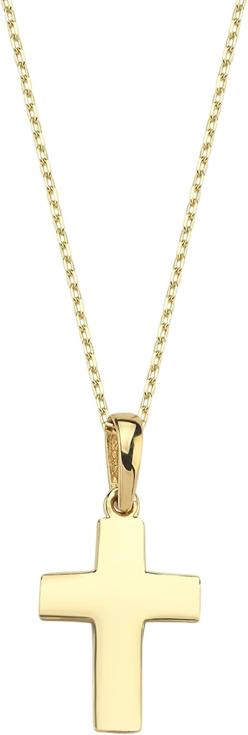 14K Solid Gold Cross Necklace for Women, Women’s Cross Necklace | Christian Necklace, Crucifix Necklace, 14K Solid Gold and Gold Plated Options Gift for Her