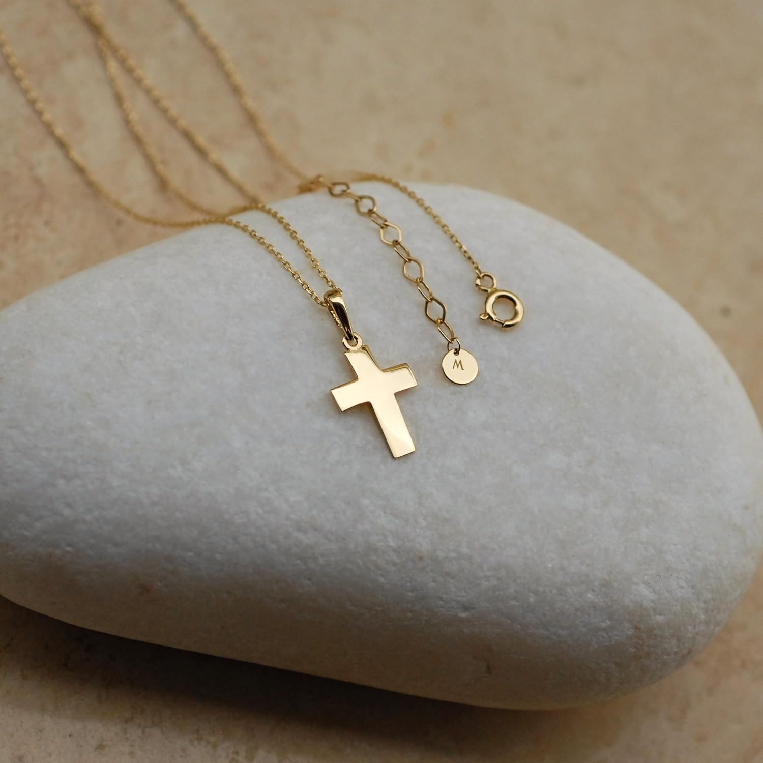 14K Solid Gold Cross Necklace for Women, Women’s Cross Necklace | Christian Necklace, Crucifix Necklace, 14K Solid Gold and Gold Plated Options Gift for Her · v4