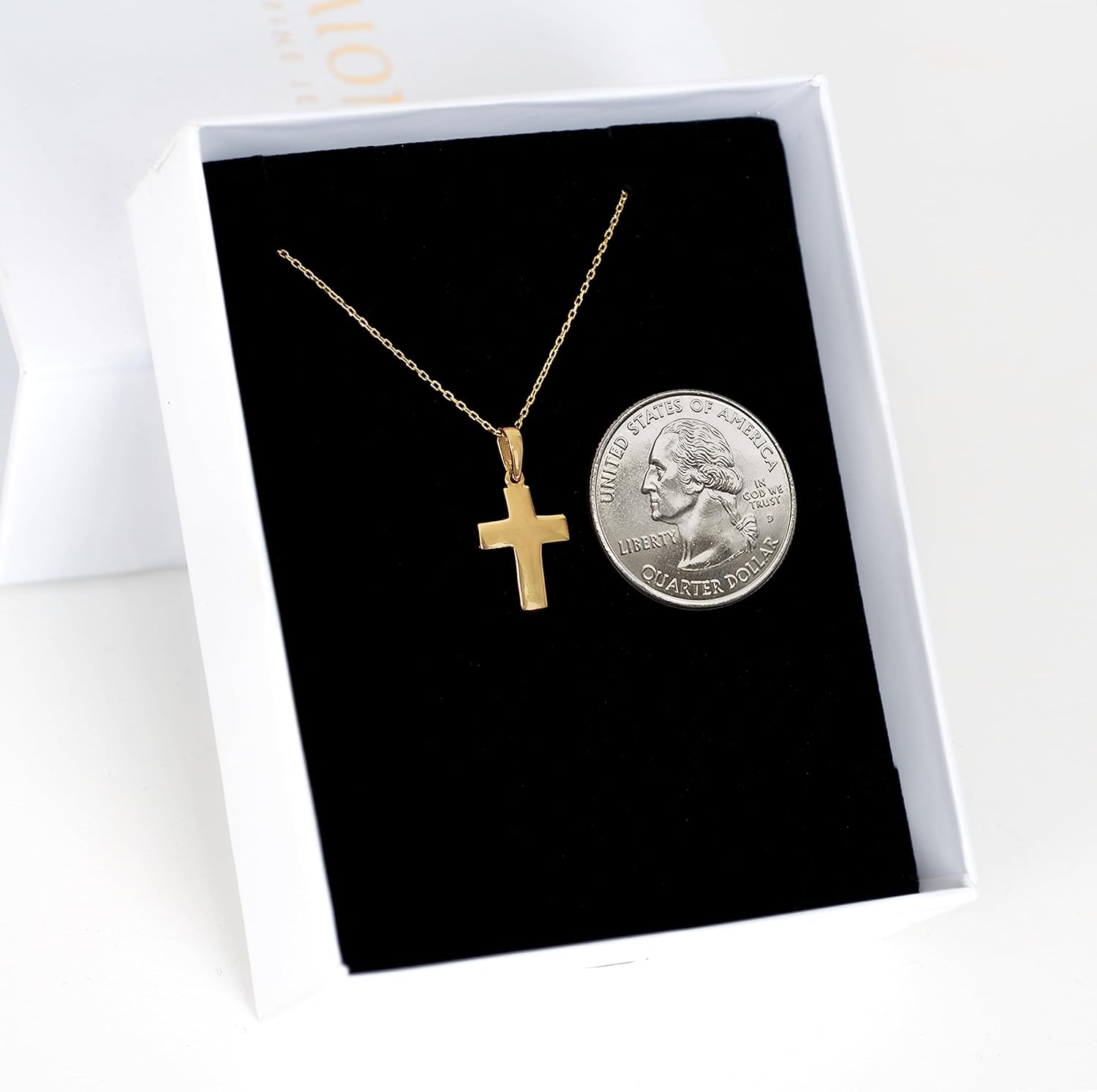 14K Solid Gold Cross Necklace for Women, Women’s Cross Necklace | Christian Necklace, Crucifix Necklace, 14K Solid Gold and Gold Plated Options Gift for Her · v4