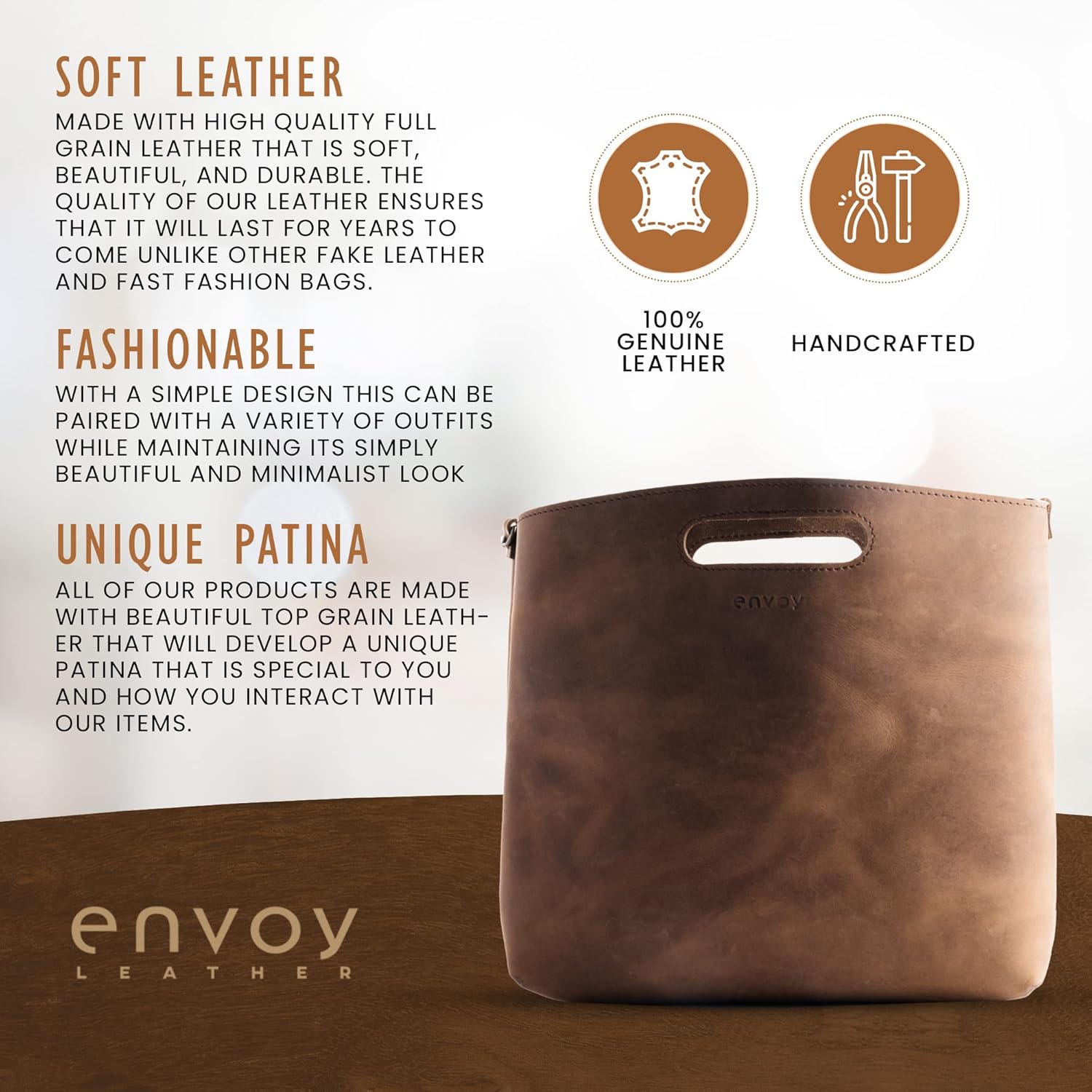 Borsa in pelle, borse in pelle da donna, borse in pelle da donna | Made in USA