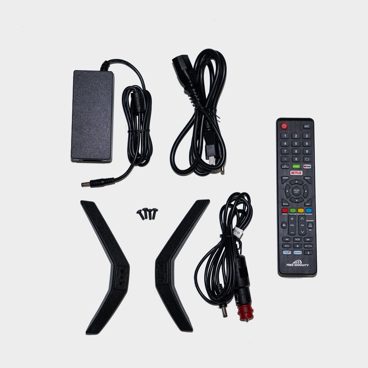 FREE SIGNAL TV Transit Platinum สมาร์ททีวี 12 โวลต์ ทีวี 28 นิ้ว พร้อมเครื่องเล่นดีวีดี แอปดาวน์โหลดล่วงหน้า มี Bluetooth/Wifi กำลังไฟ AC/DC ความละเอียด HD 1080P HDMI/USB ใช้ในรถบ้าน รถแคมป์ และเรือ
