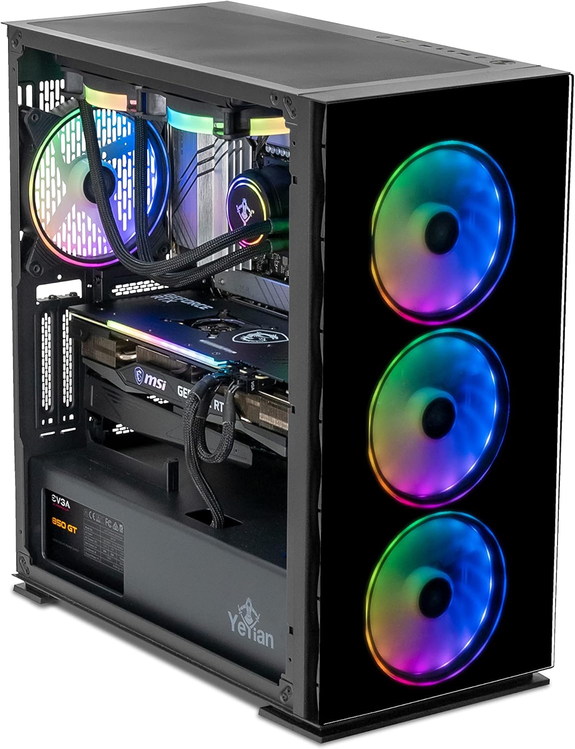 YEYIAN Yari X13 Gaming PC Intel Core i7 13700KF 5.40 GHz, Geforce RTX 3070 Ti Desktop Computer, 32GB DDR5 5200Mhz, 1TB SSD   2TB HDD, 850W Gold PSU Liquid Cooler, Z790 Chipset VR Ready PC, Win 11 Home · v6