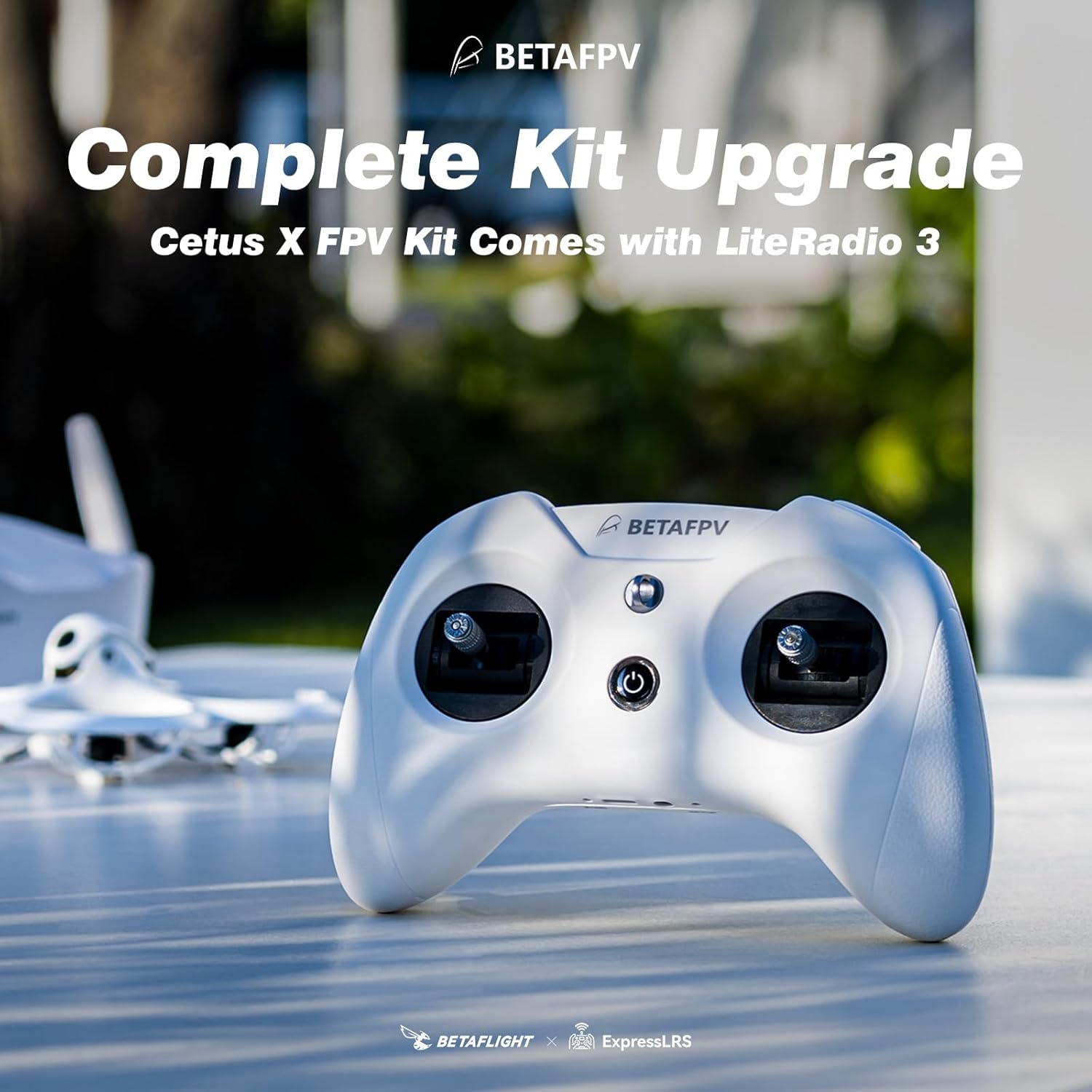Kit FPV BETAFPV Betaflight ELRS V3 Cetus X con trasmettitore LiteRadio 3 telecamera C04 Occhiali VR03 con funzione di registrazione DVR, kit RTF avanzato con alimentazione 2S supportato per principianti FPV per volare più velocemente e più lontano