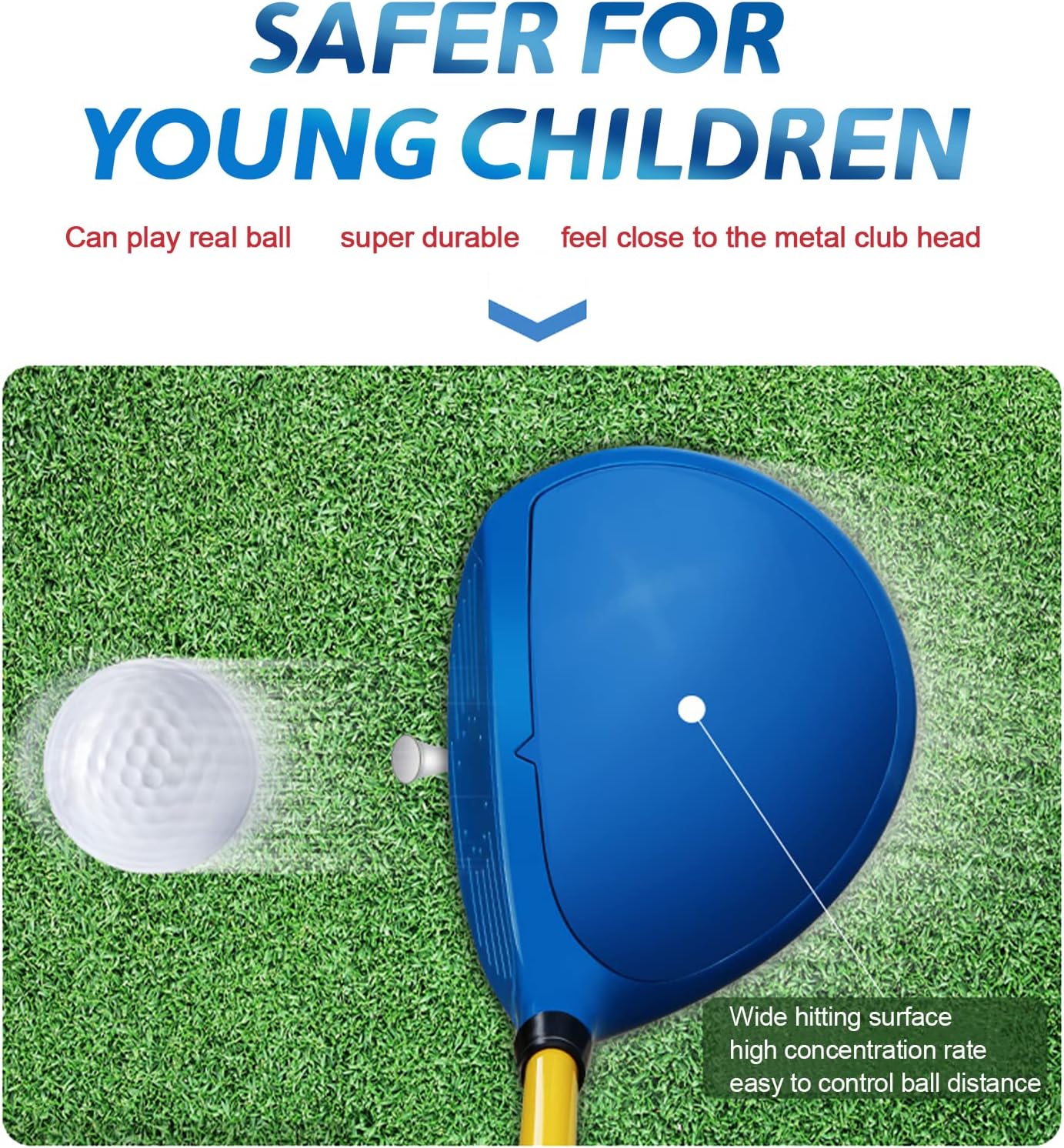 Set di mazze da golf per bambini PGM: può colpire palle vere, include mazze in legno, ferro e putter, ottimo per ragazzi e ragazze principianti, set di allenamento didattico
