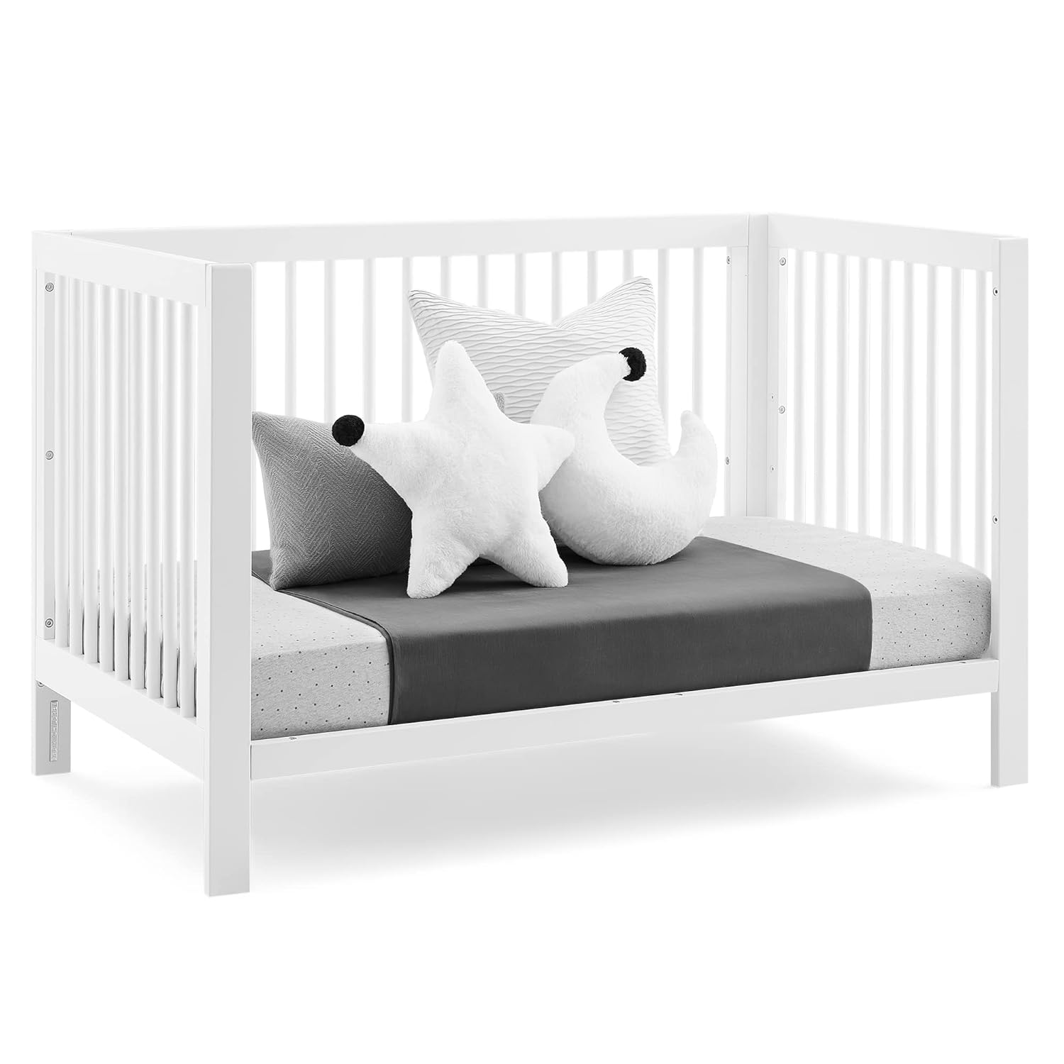 GAP BabyGap Charlie 6-in-1-ausziehbares Babybett, Greenguard Gold-zertifiziert, Bianca White