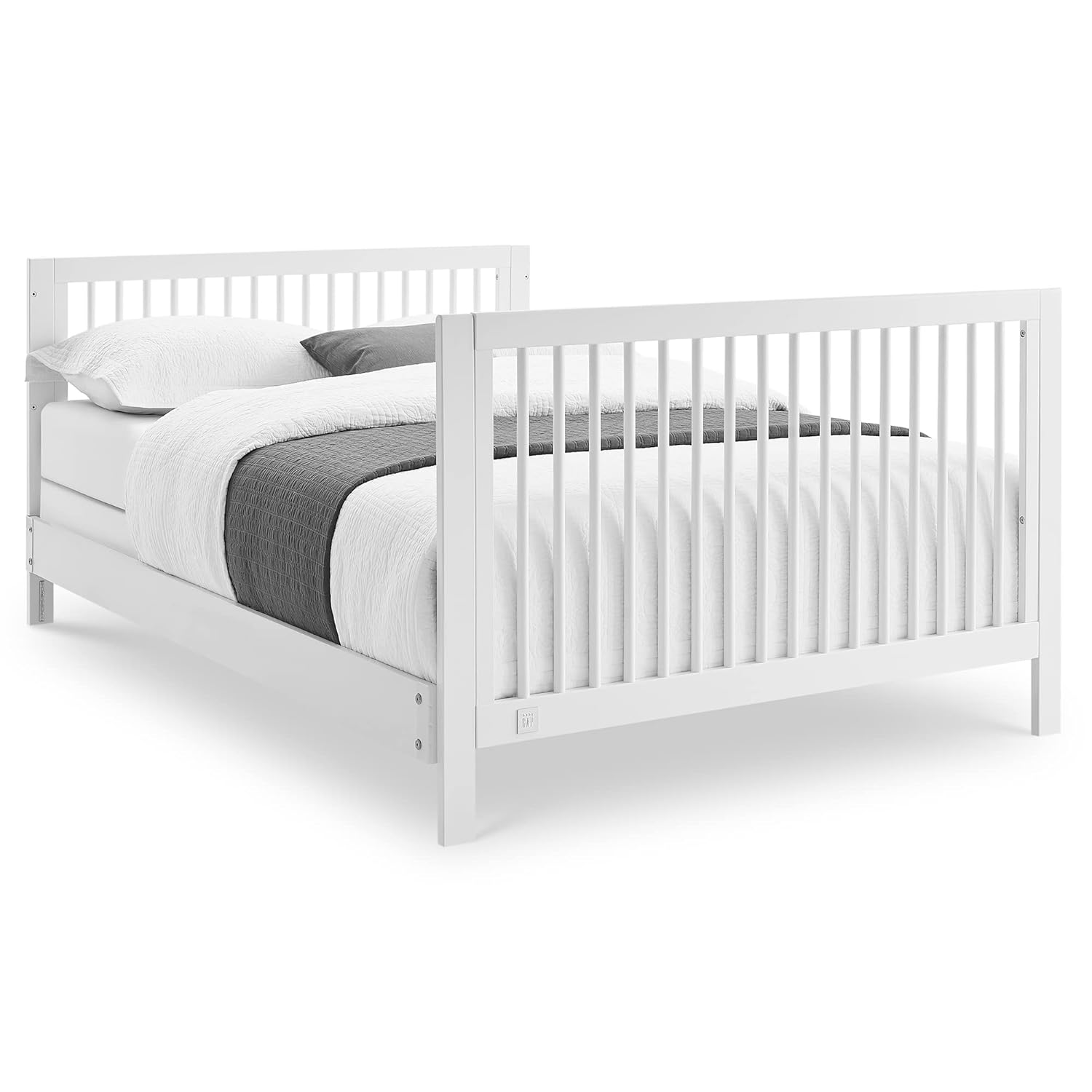 GAP BabyGap Charlie 6-in-1-ausziehbares Babybett, Greenguard Gold-zertifiziert, Bianca White