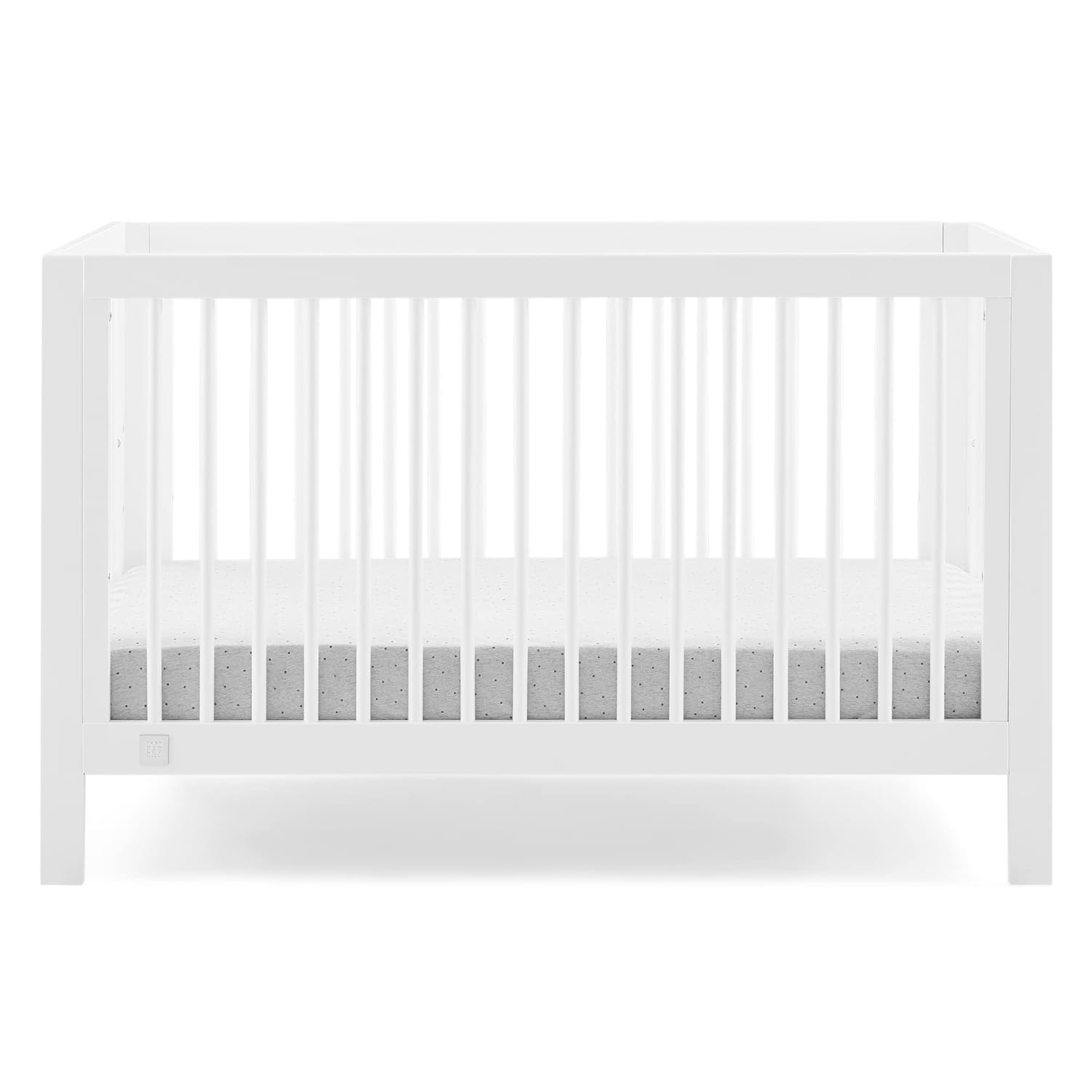 GAP BabyGap Charlie 6-in-1-ausziehbares Babybett, Greenguard Gold-zertifiziert, Bianca White