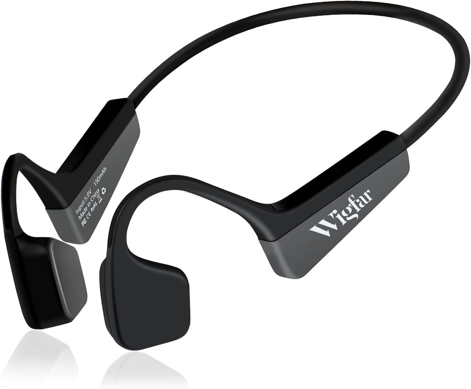 หูฟังแบบ Bone Conduction ระดับพรีเมียม หูฟังแบบเปิดหูพร้อมไมโครโฟนสำหรับเล่นกีฬา หูฟังไร้สายแบบกันเหงื่อ กันน้ำ สำหรับการวิ่ง ออกกำลังกาย เดินป่า ขี่จักรยาน