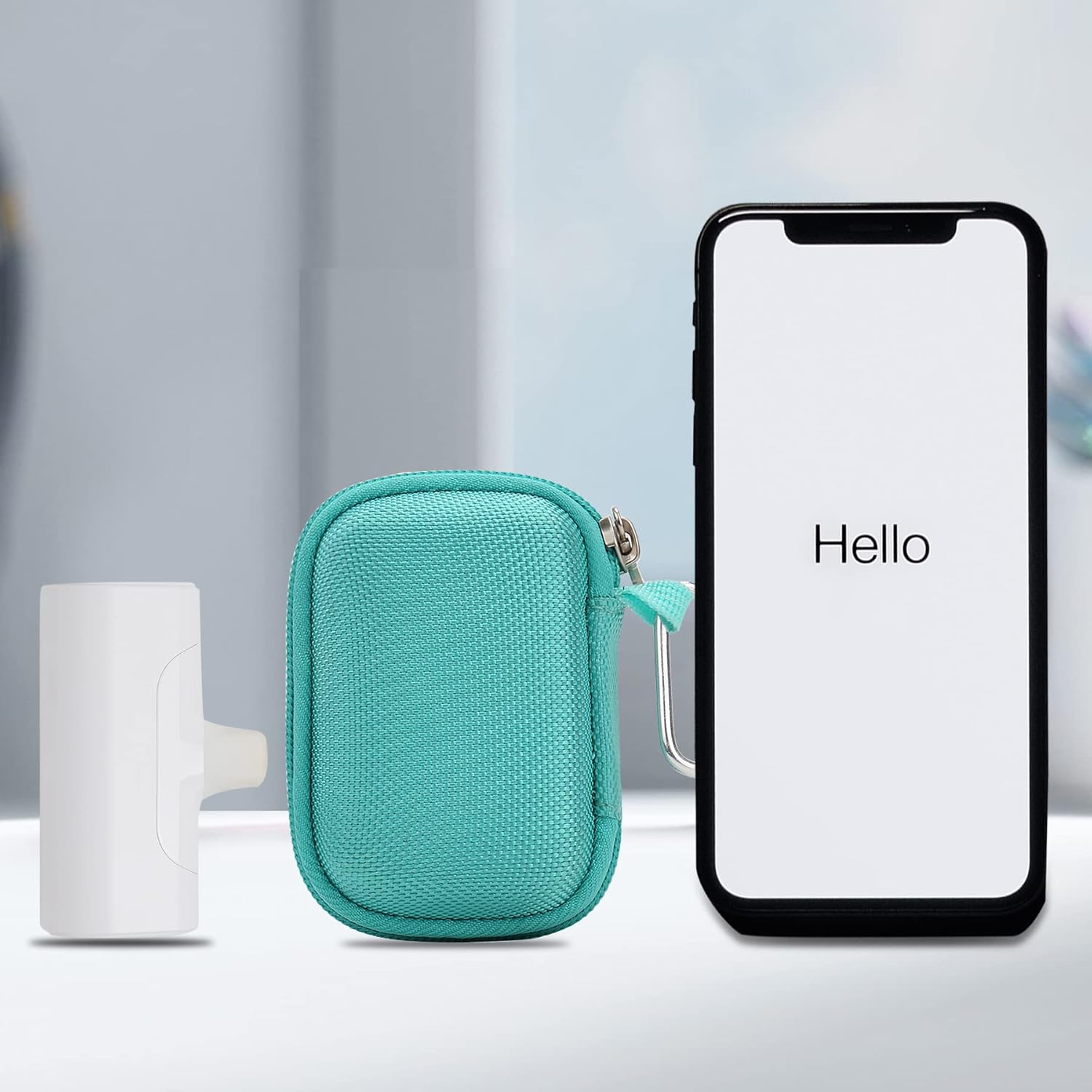 เคสแข็งสำหรับเดินทางของ Khanka เข้ากันได้กับ iWALK/Charmast/KKD/Abnoys/VEGER/Taegila เครื่องชาร์จแบบพกพาขนาดเล็ก 3350mAh 4500mAh 4800mAh 5000mAh 5200mAh 8000mAh พาวเวอร์แบงค์ขนาดเล็กพิเศษ เฉพาะเคส (สีน้ำเงินอมเขียว)