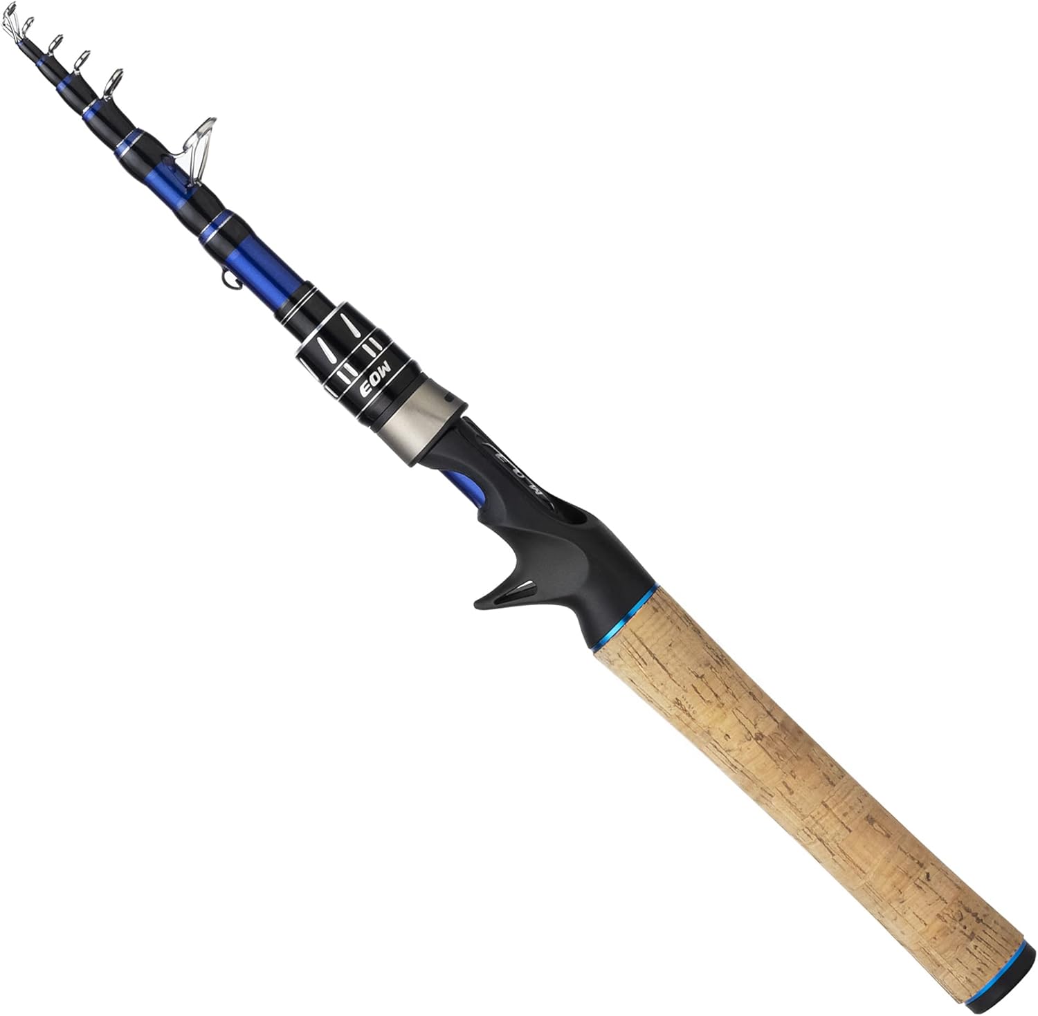 EOW XPEDITE PRO Portable Telescopic Casting and Spinning Fishing Rods, 24T Carbon Blanks  Solid Carbon Tip, Cork Handle, Travel Rod, Short Collapsible Rods · v2