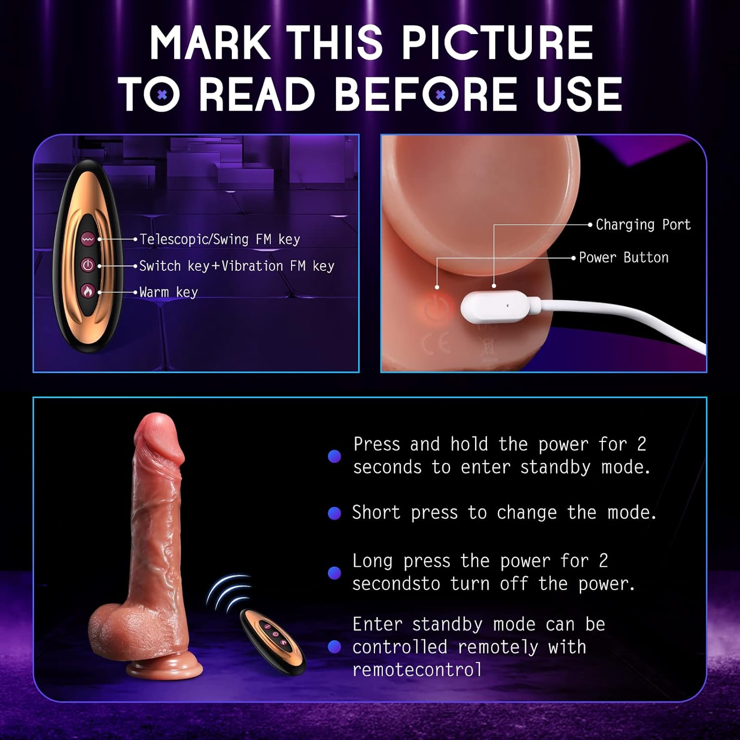 Sprungdildo, Vibrator, Sexspielzeug — Realistische Dildos für G-Punkt-Analstimulation mit 8 Stößen und 10 Vibrationsverstärkern; Heizmodus, Blowjob, Silikondildo, Fernbedienung, Spielzeug für Erwachsene, für Frauen, Paare