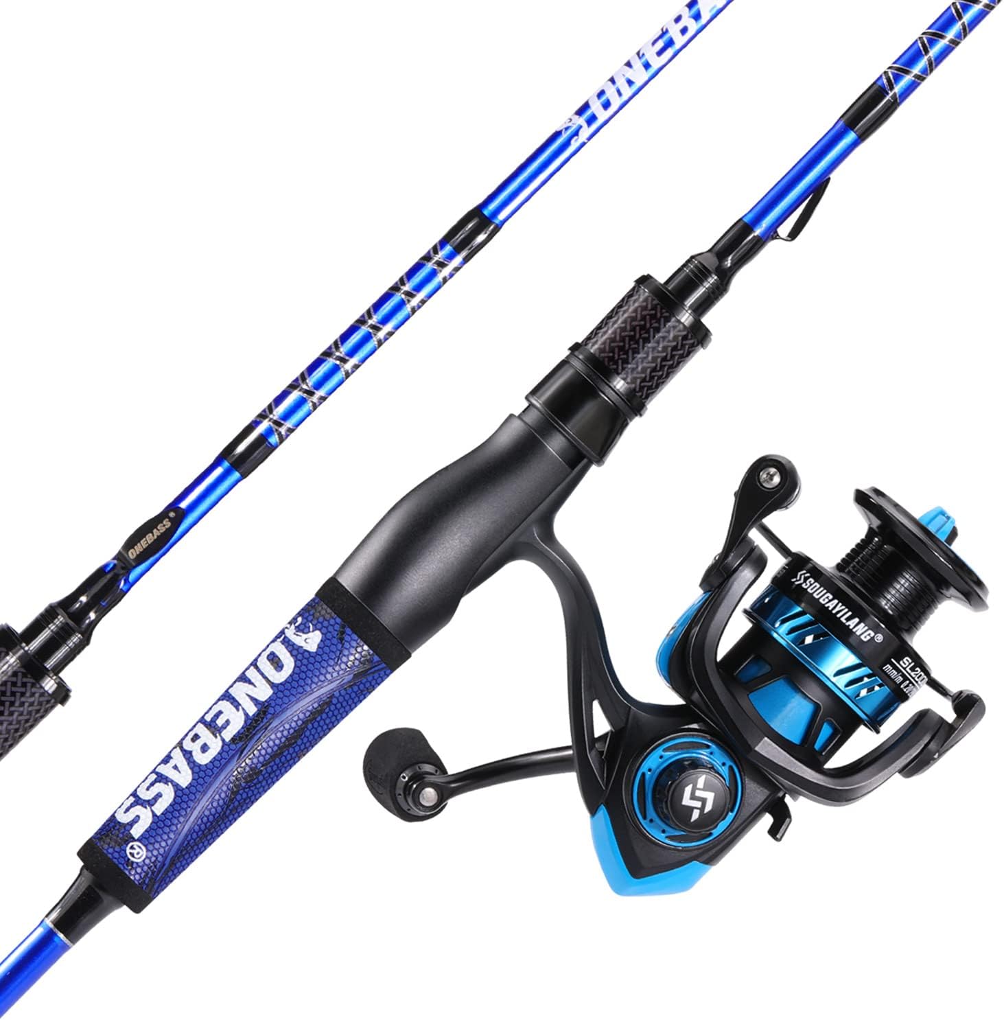 One Bass Fishing Rod and Reel Combo, IM7 Graphite 2 Pc Blank Baitcasting Combo, Spinning Rod with SuperPolymer Handle · v3