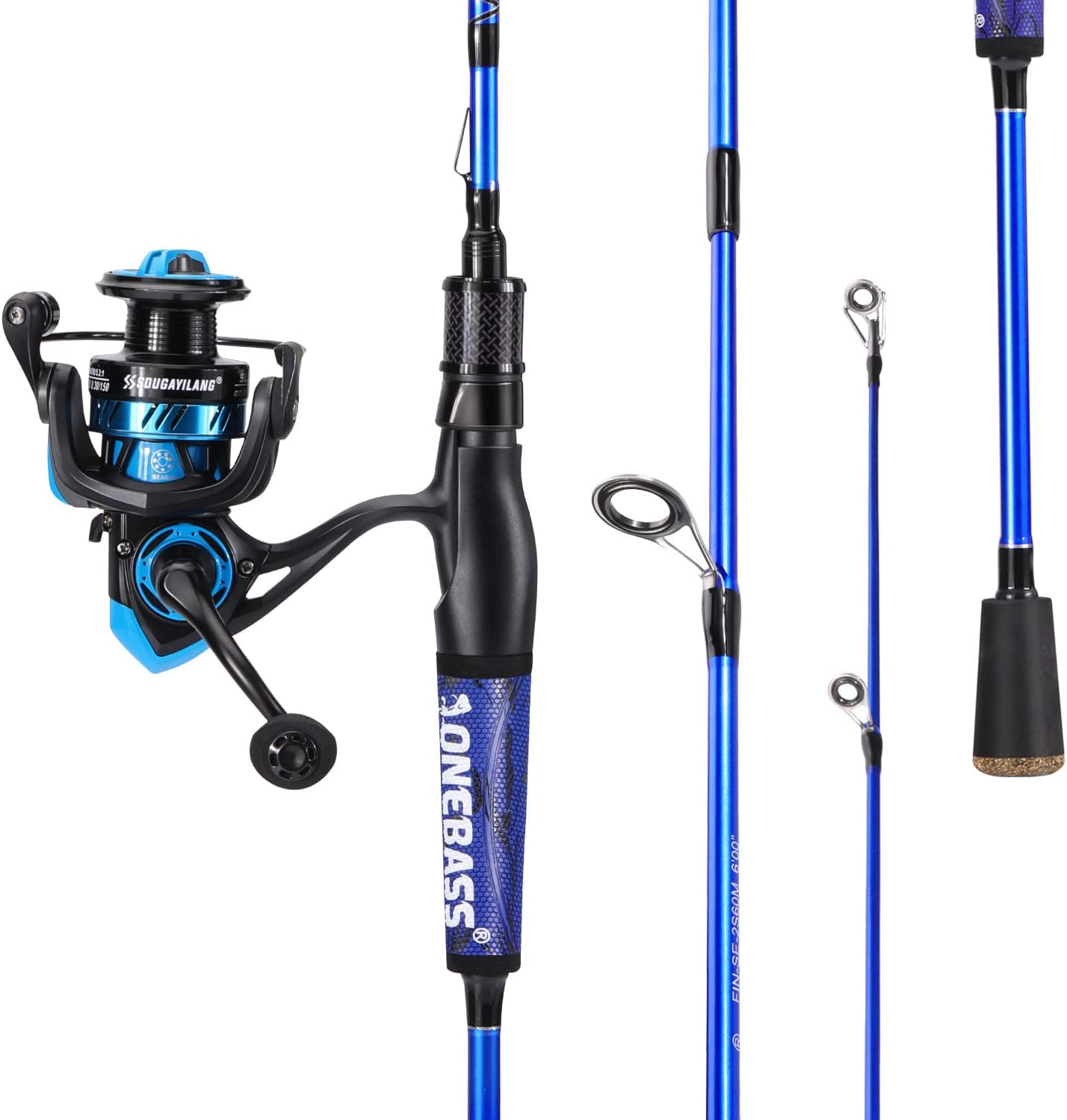 One Bass Fishing Rod and Reel Combo, IM7 Graphite 2 Pc Blank Baitcasting Combo, Spinning Rod with SuperPolymer Handle · v3