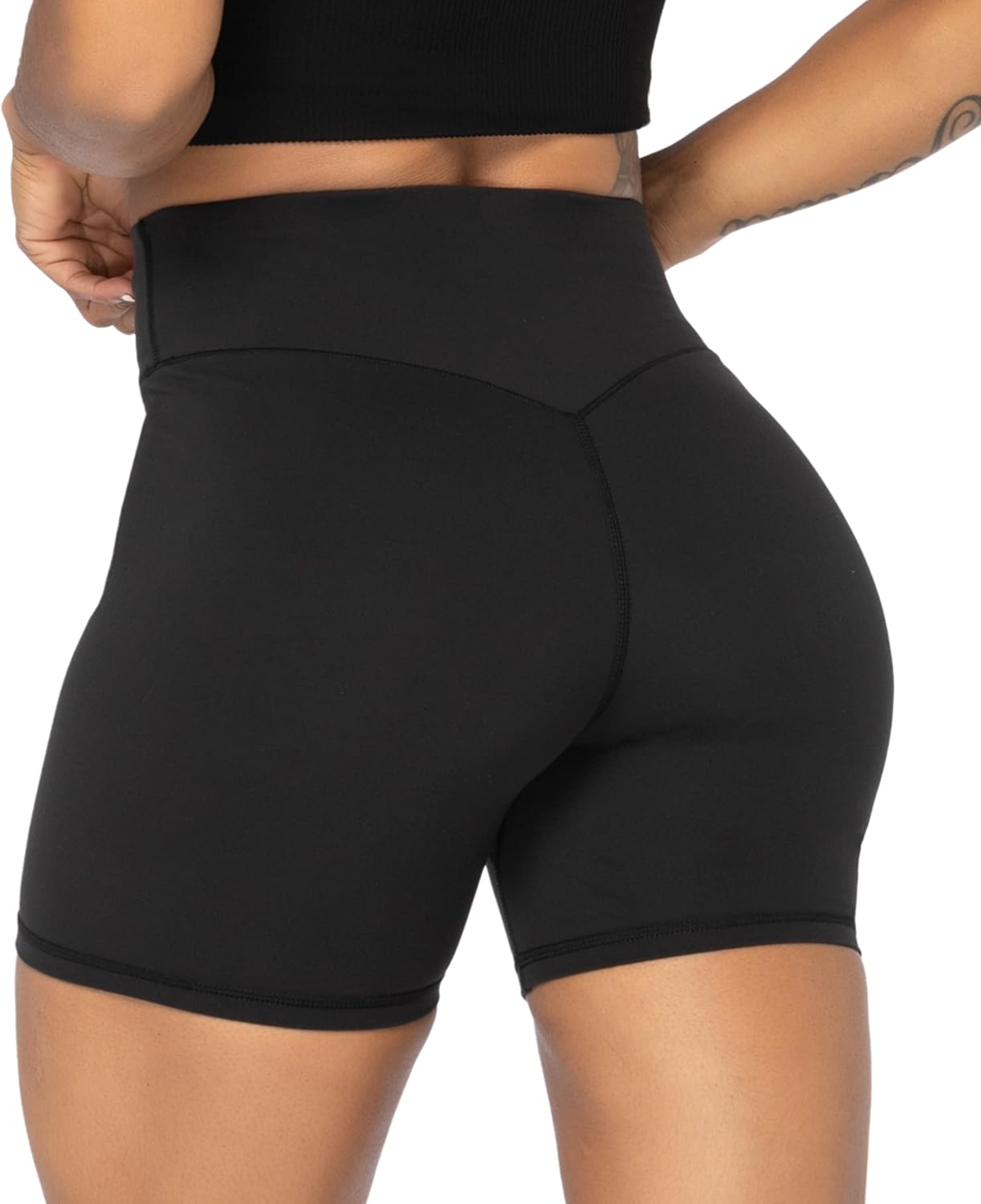 Sunzel Bikershorts ohne Vordernaht mit hoher Taille für Damen, Kniebeugenfeste Radhose für Yoga, Workout, Fitnessstudio
