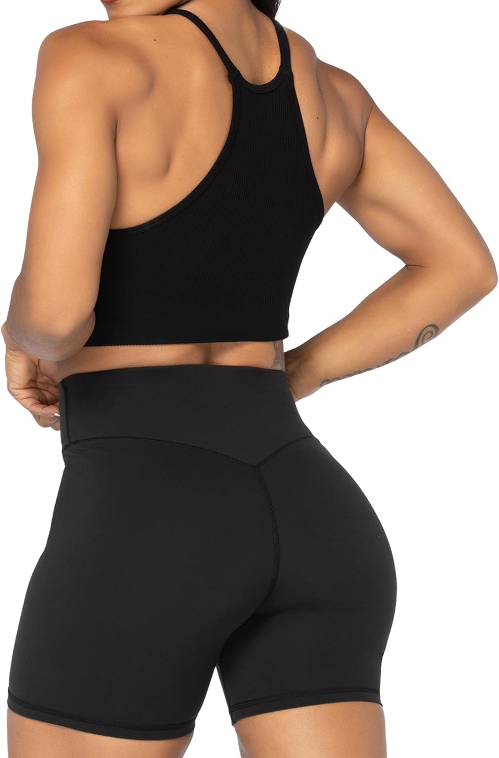 Sunzel Bikershorts ohne Vordernaht mit hoher Taille für Damen, Kniebeugenfeste Radhose für Yoga, Workout, Fitnessstudio