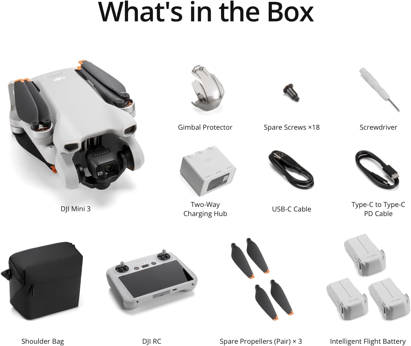DJI Mini 3 Fly More Combo (DJI RC), droni con fotocamera per adulti 4K, 3 batterie per 114 minuti di volo, ripresa verticale, trasmissione video da 32800 piedi (10 km), mini drone leggero per principianti