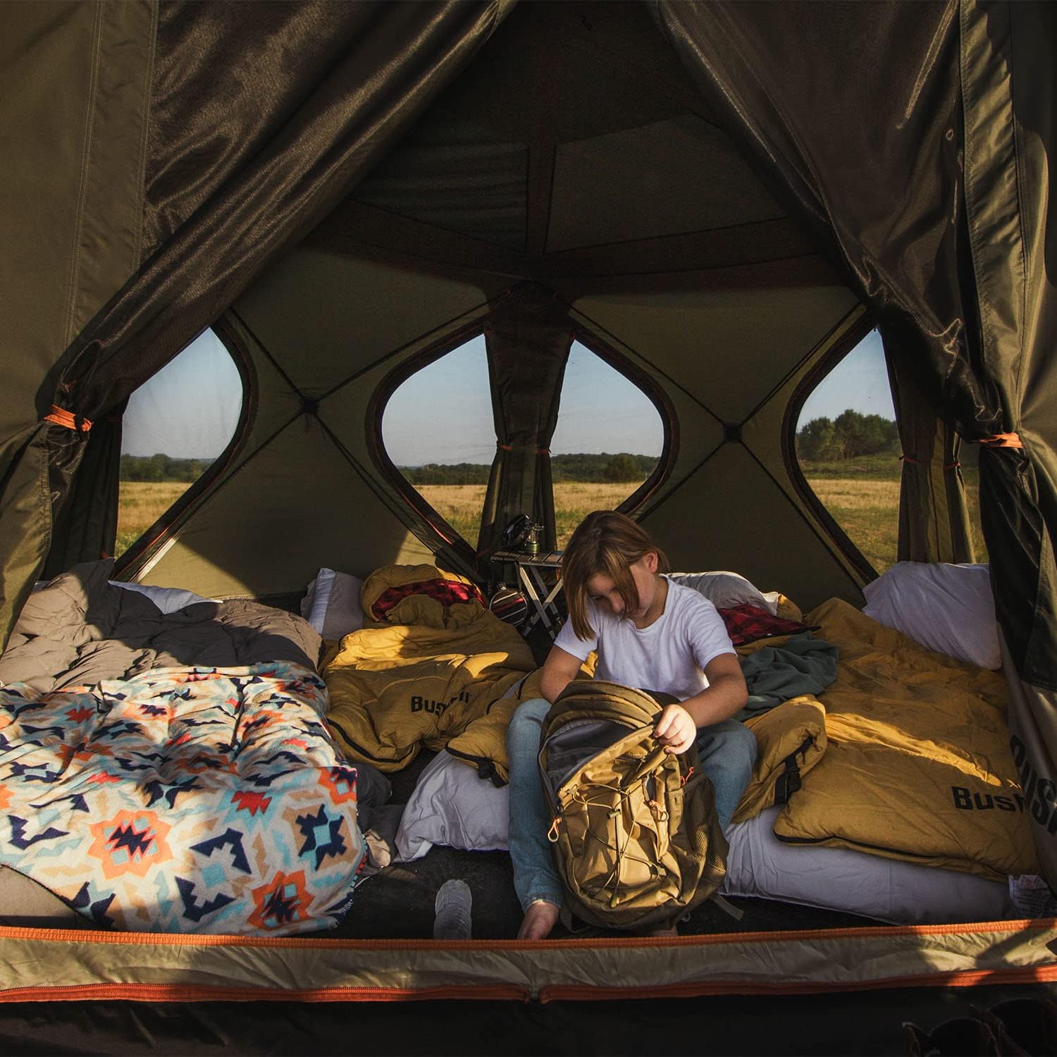 Bushnell Tent | Instant Pop Up 3P / 4P/ 6P / 8P Hub Style Tents | Best Pop Up Tent for Camping, Hiking, Family Camping, Hunting, Fishing, and Basecamp