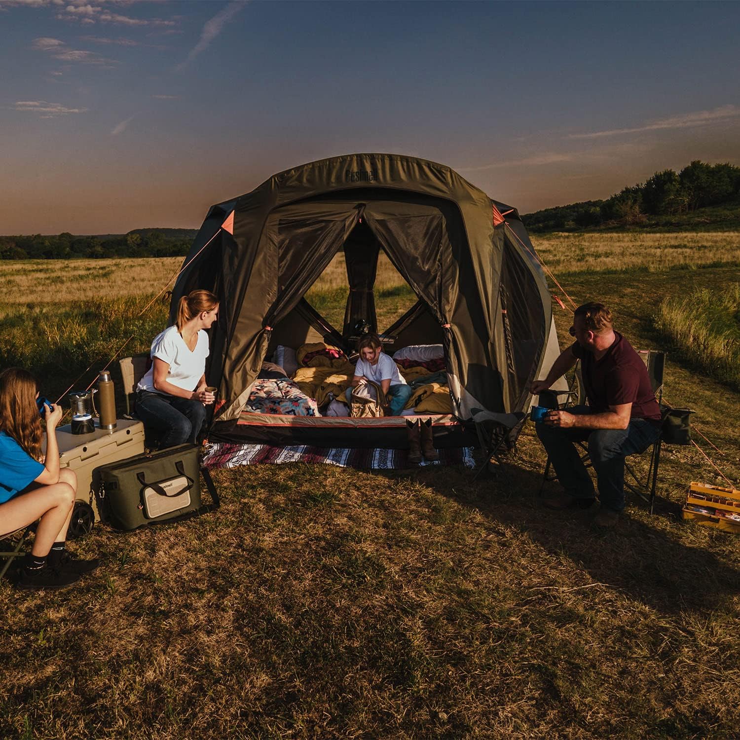 Bushnell Tent | Instant Pop Up 3P / 4P/ 6P / 8P Hub Style Tents | Best Pop Up Tent for Camping, Hiking, Family Camping, Hunting, Fishing, and Basecamp