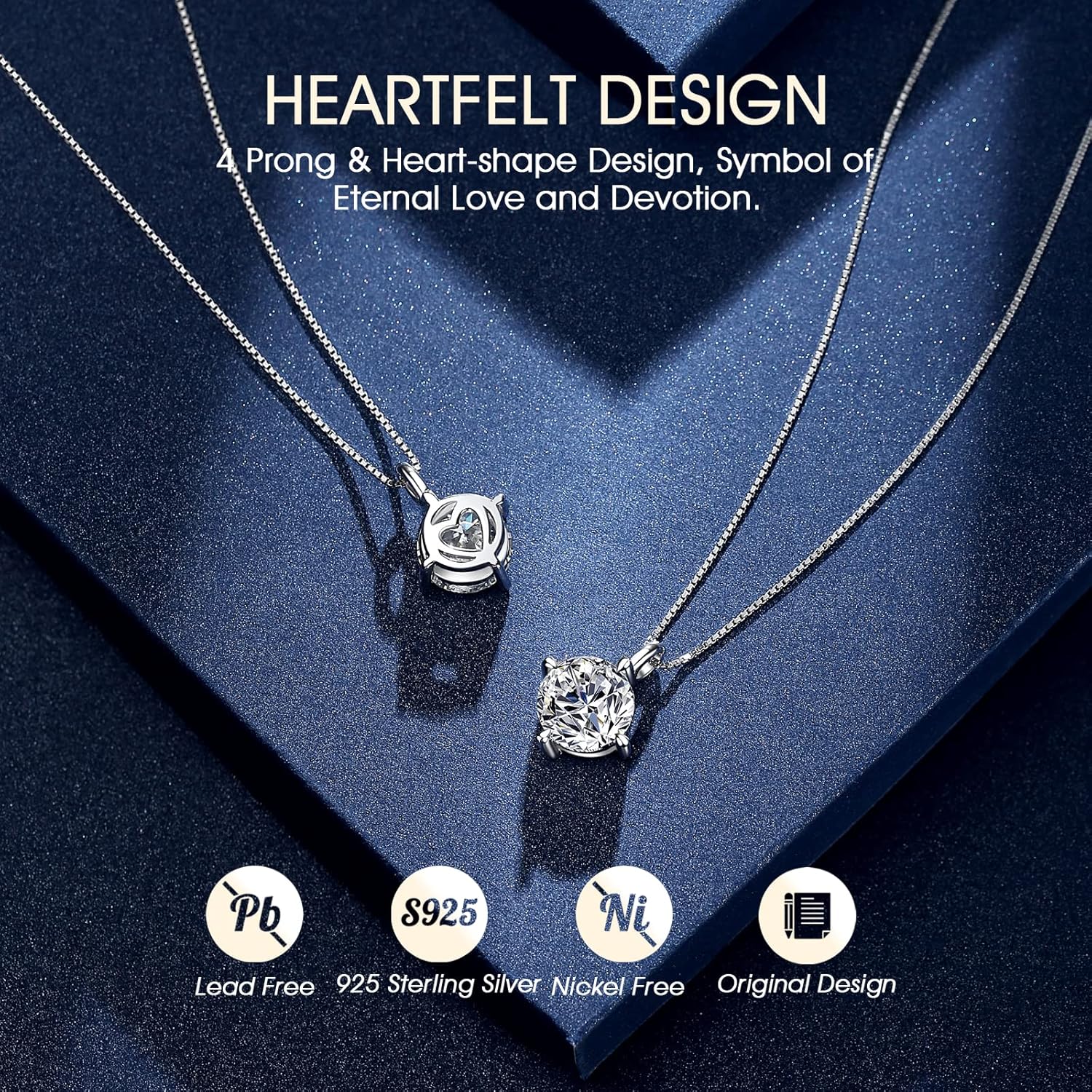 Beam Bask Anniversary Romantic Gift for Her, Birthday Gifts for Wife from Husband, Moissanite Pendant Necklaces for Women, Best Jewelry Present to Girlfriend Soulmate for Christmas Valentines · v4