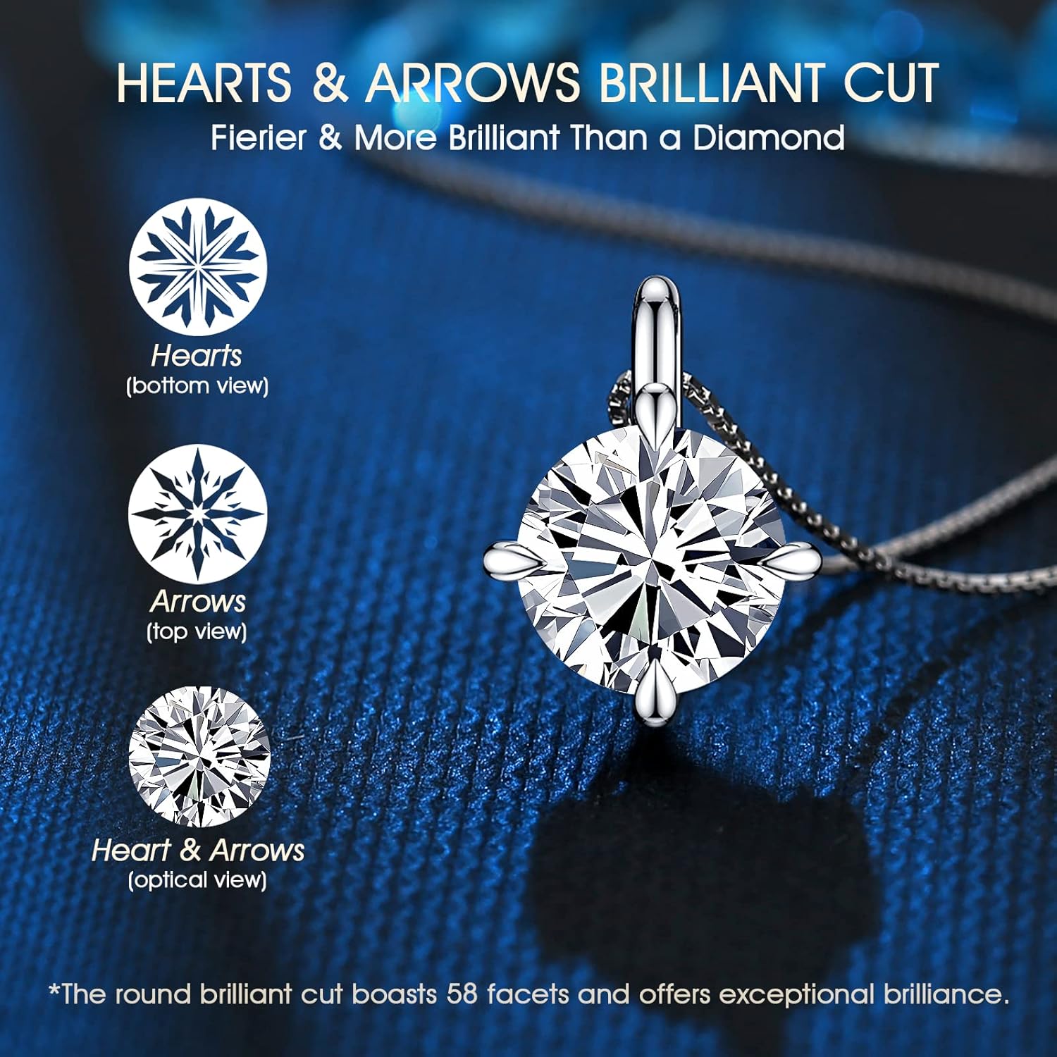Beam Bask Anniversary Romantic Gift for Her, Birthday Gifts for Wife from Husband, Moissanite Pendant Necklaces for Women, Best Jewelry Present to Girlfriend Soulmate for Christmas Valentines · v4