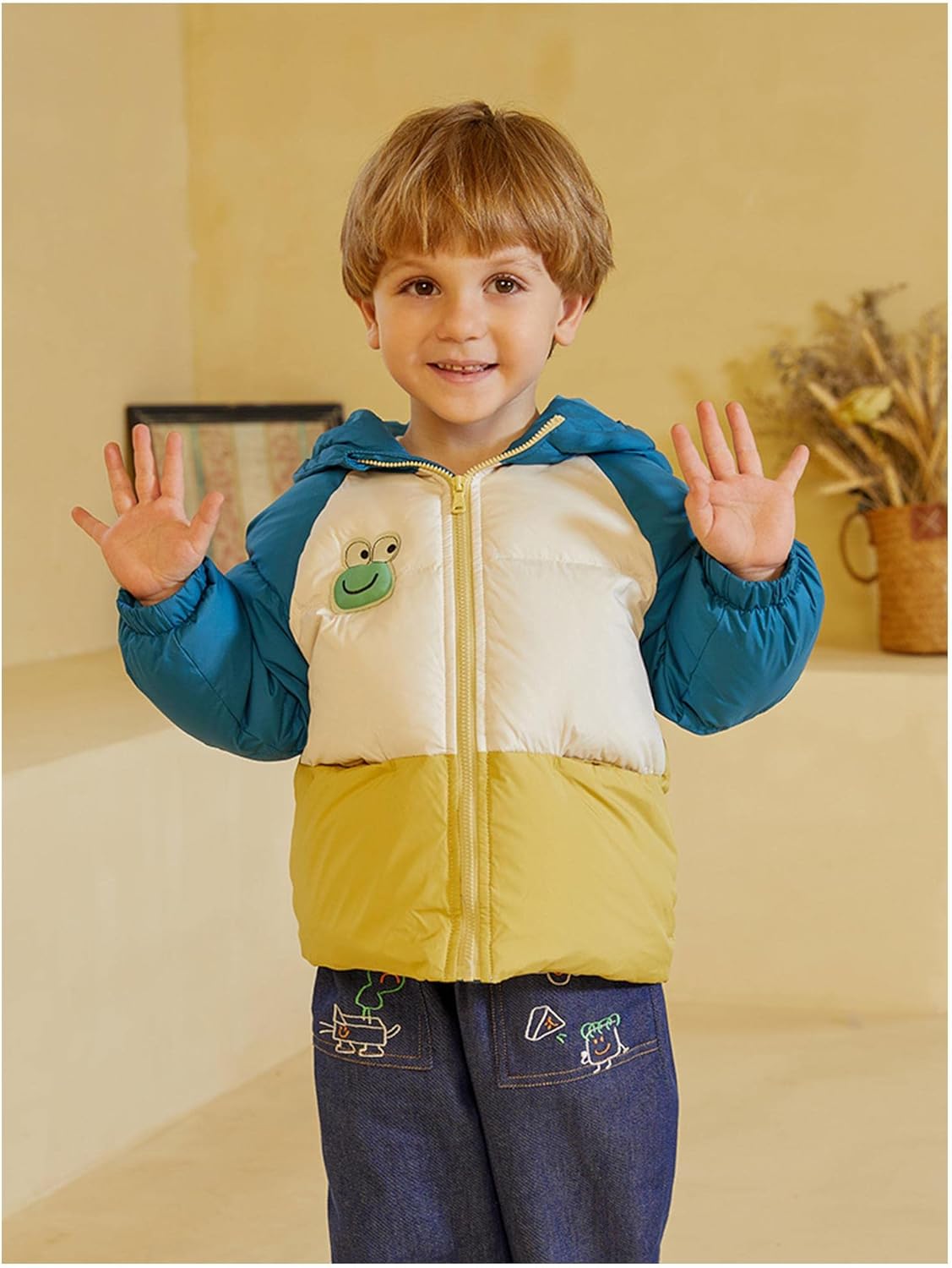 Boys Thick Hooded Windproof Down Outerwear Jacket Toddler Kids Casual Lightweight Warm Coat Tops