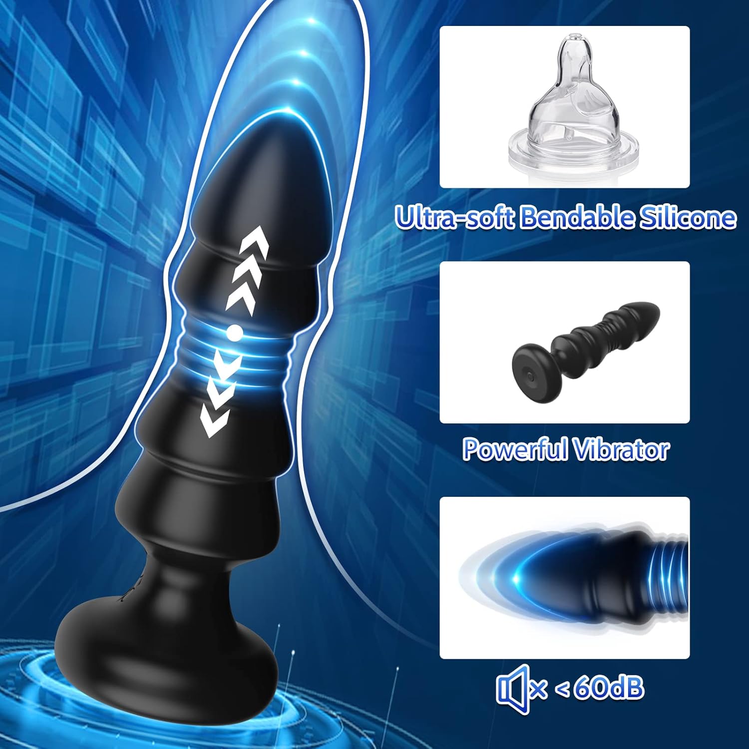 ของเล่นทางเพศแบบกระตุ้น จุกอุดทวารหนัก - ของเล่นทางเพศแบบกระตุ้นทวารหนัก ปลั๊กทวารหนักแบบสั่นสะเทือนพร้อมรีโมท G Spot Vibrator ลูกปัดทวารหนักพร้อมเครื่องนวดต่อมลูกหมากแบบสั่นสะเทือน 5 ชิ้น ของเล่นทางเพศทางทวารหนักสำหรับผู้ชายและผู้หญิง