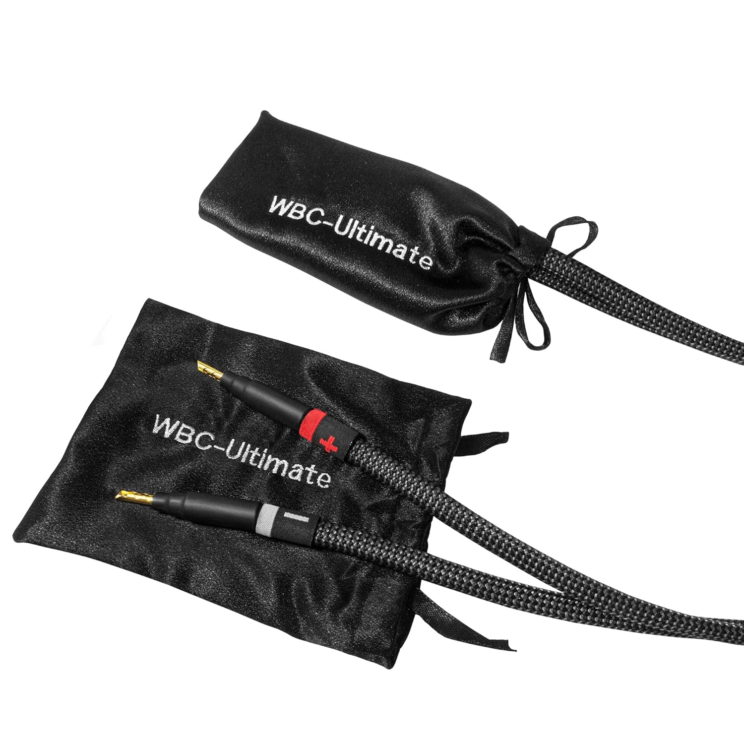 WORLDS BEST CABLES 10 Foot Ultimate - 7 AWG - Ultra-Pure OFC – Extra Premium Audiophile HiFi Speaker Cable Pair with Eminence Gold Banana Plugs  Carbon Tweed Jacket · v3
