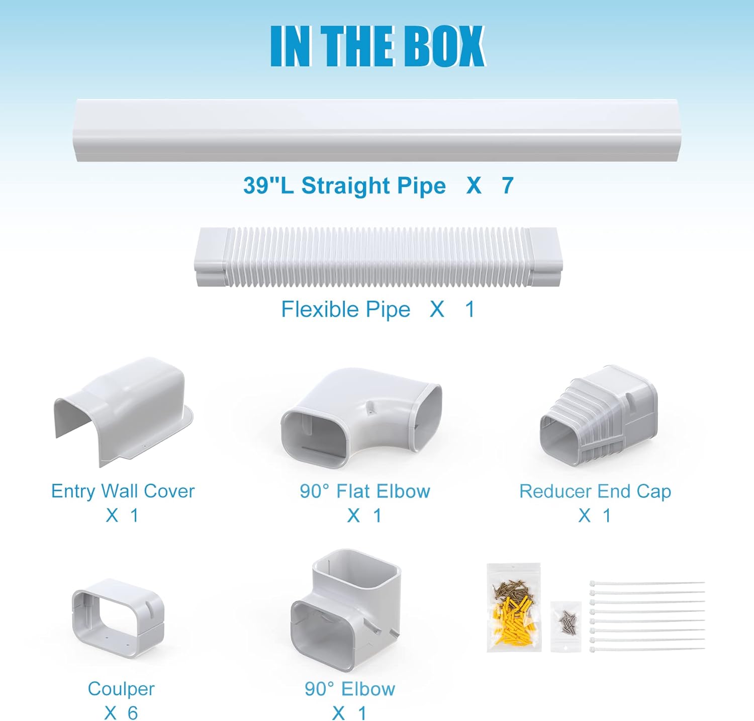 Air Jade Line Set Cover for Mini Split, 3 25 Ft Decorative PVC AC Line Cover Kit for Ductless Mini Split Air Conditioner, Heat Pump System and Central AC · v4