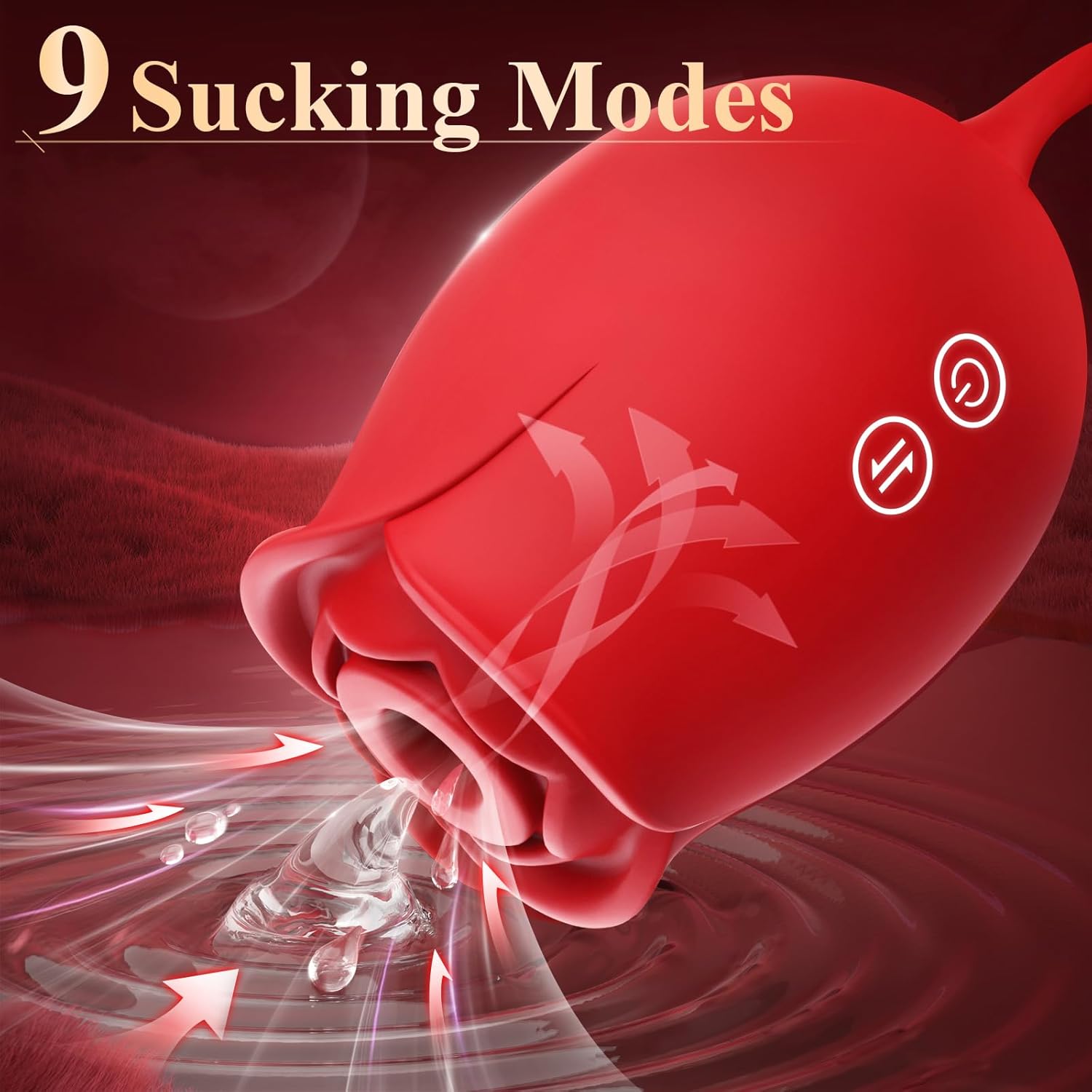Sex Toys Dildo Rose Vibrator - Upgraded Rose Sex Toy for Women with 9 Sucking  9 Thrusting Vibrating Dildos G Spot Vibrators for Clit Nipple, Women Adult Sex Toys Games for Couples Sex Machine · v2