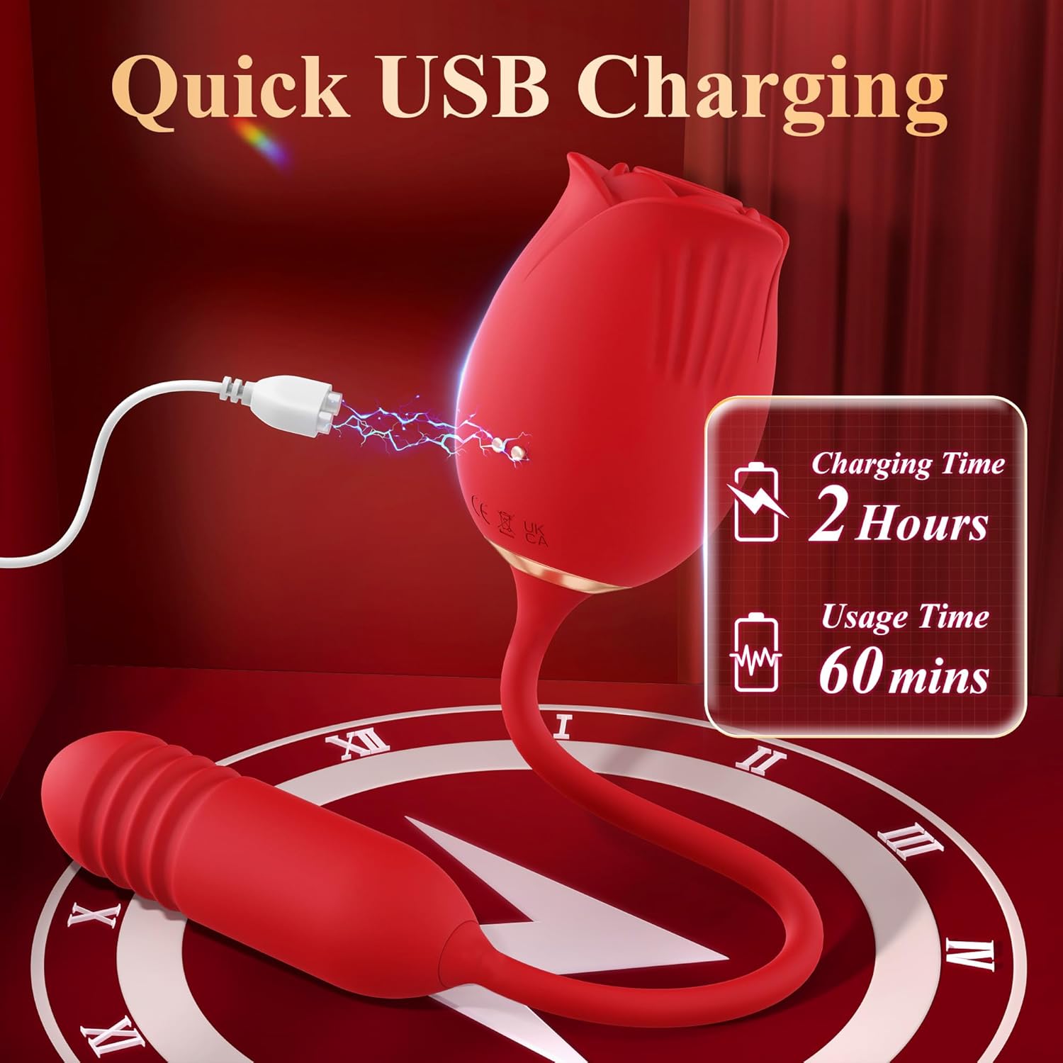Sex Toys Dildo Rose Vibrator - Upgraded Rose Sex Toy for Women with 9 Sucking  9 Thrusting Vibrating Dildos G Spot Vibrators for Clit Nipple, Women Adult Sex Toys Games for Couples Sex Machine · v2