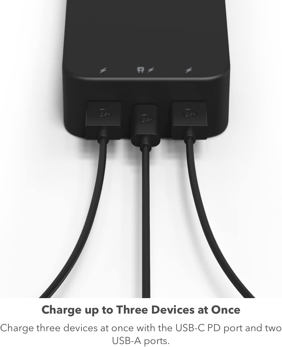 mophie Powerstation XL Power Bank 2023-20,000 mAh Large Internal Battery, (2) USB-A Ports and (1) 20W USB-C PD Fast Charging Input/Output Port, Travel-Friendly · v2