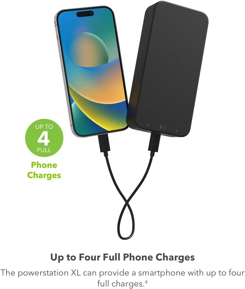 mophie Powerstation XL Power Bank 2023-20,000 mAh Large Internal Battery, (2) USB-A Ports and (1) 20W USB-C PD Fast Charging Input/Output Port, Travel-Friendly · v2