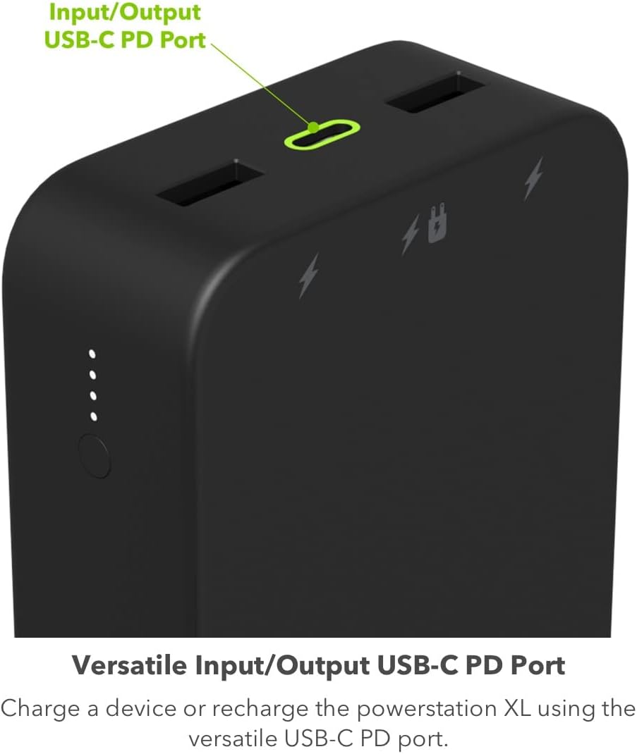 mophie Powerstation XL Power Bank 2023-20,000 mAh Large Internal Battery, (2) USB-A Ports and (1) 20W USB-C PD Fast Charging Input/Output Port, Travel-Friendly · v2