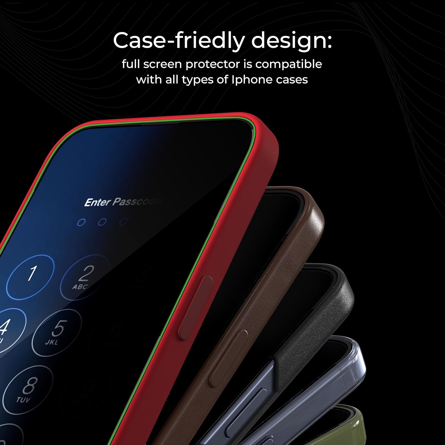 Deppa [2 Pack Premium Privacy Screen Protector do Iphone 14 Pro Max (6.7) Szkło hartowane 3D od krawędzi do krawędzi Pełna pokrywa z łatwą instalacją tacą na zestaw - antyszpiegowska, prywatna, ciemna, czarna folia