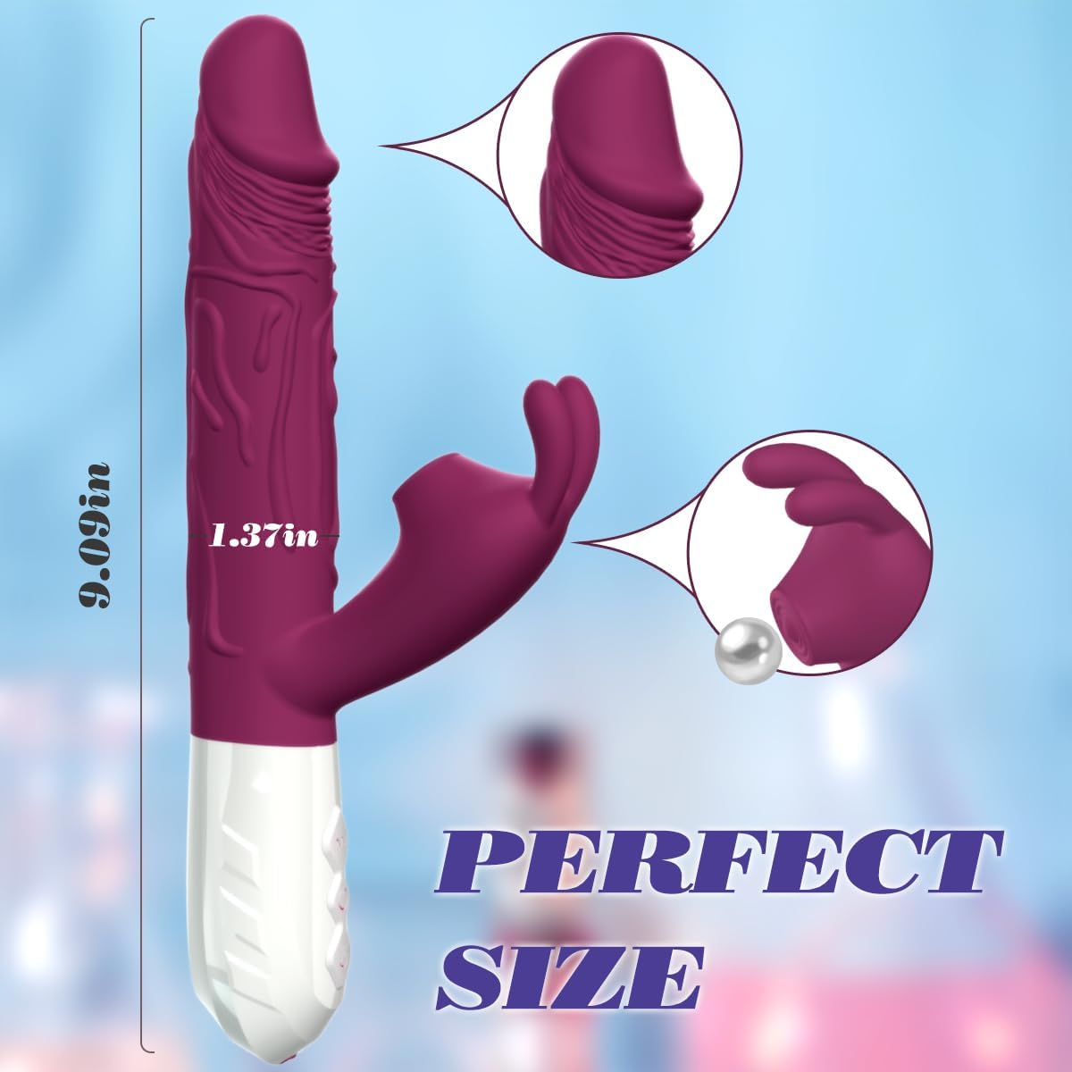 Female Vibrator Adult Toys for Women,G Spot Vibrator Clitoral Stimulator Rose Sex Toy Realistic Dildo with 7 Vibration Mode, Rabbit Vibrators Adult Sex Toys Sex Machine Anal Toys for Couple · v2