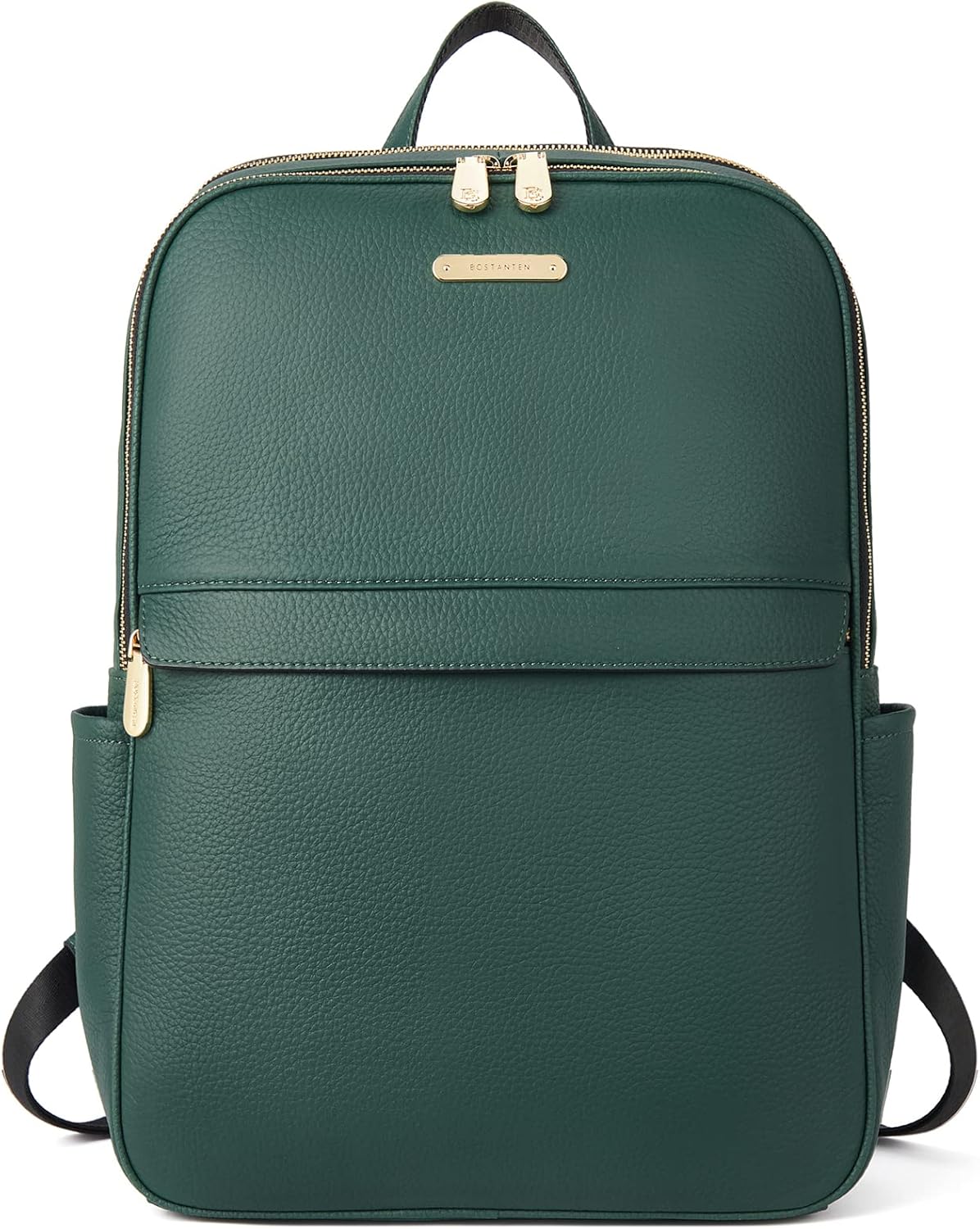 BOSTANTEN Laptoptas van echt leer, 15,6 inch, voor dames, college, casual rugzak, reistas