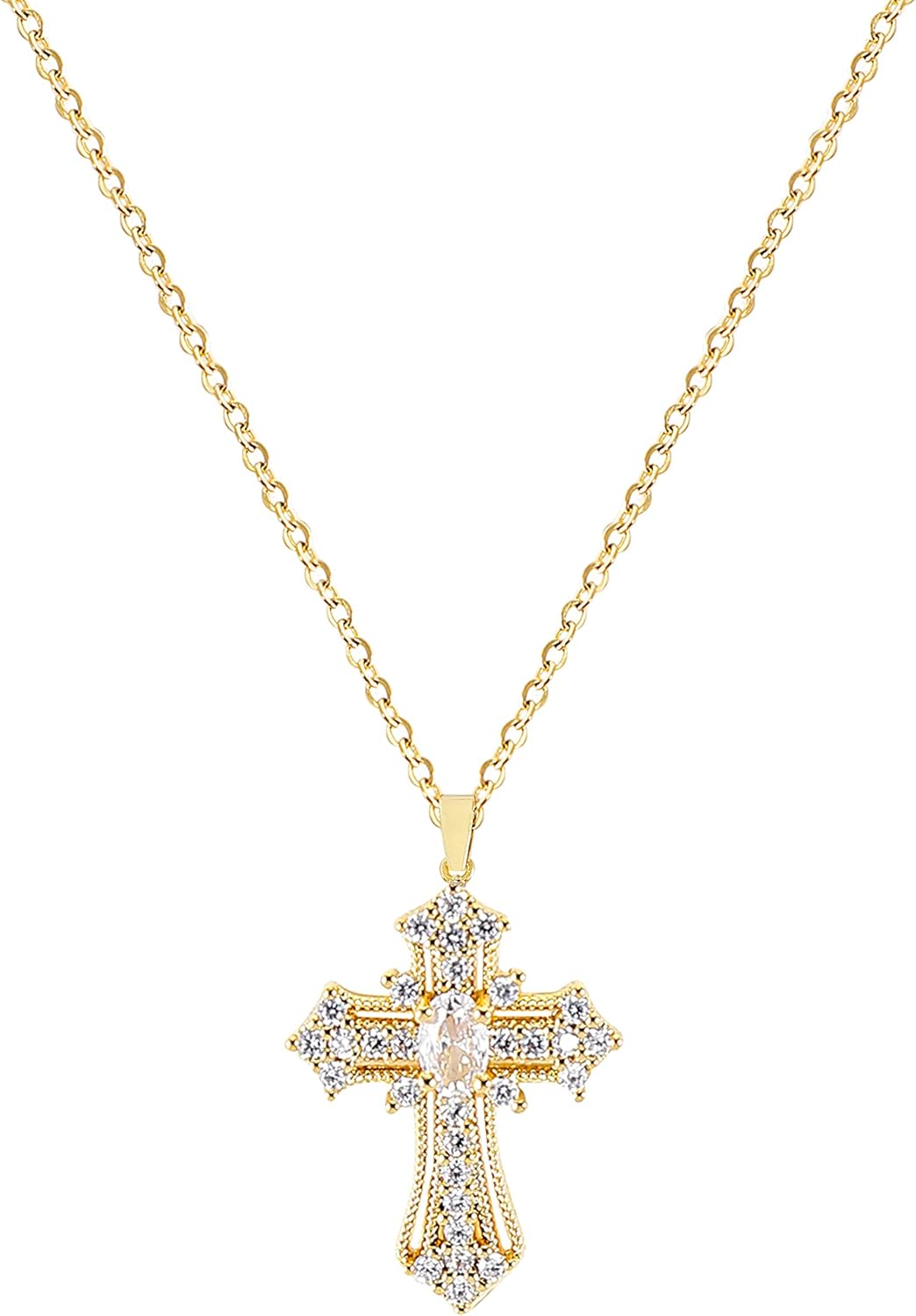 Cross Pendant Necklace for Women Jewelry Gold Cross Necklaces for Women Girl Cross Necklace Minimalist Trendy Jewelry Valentines Day