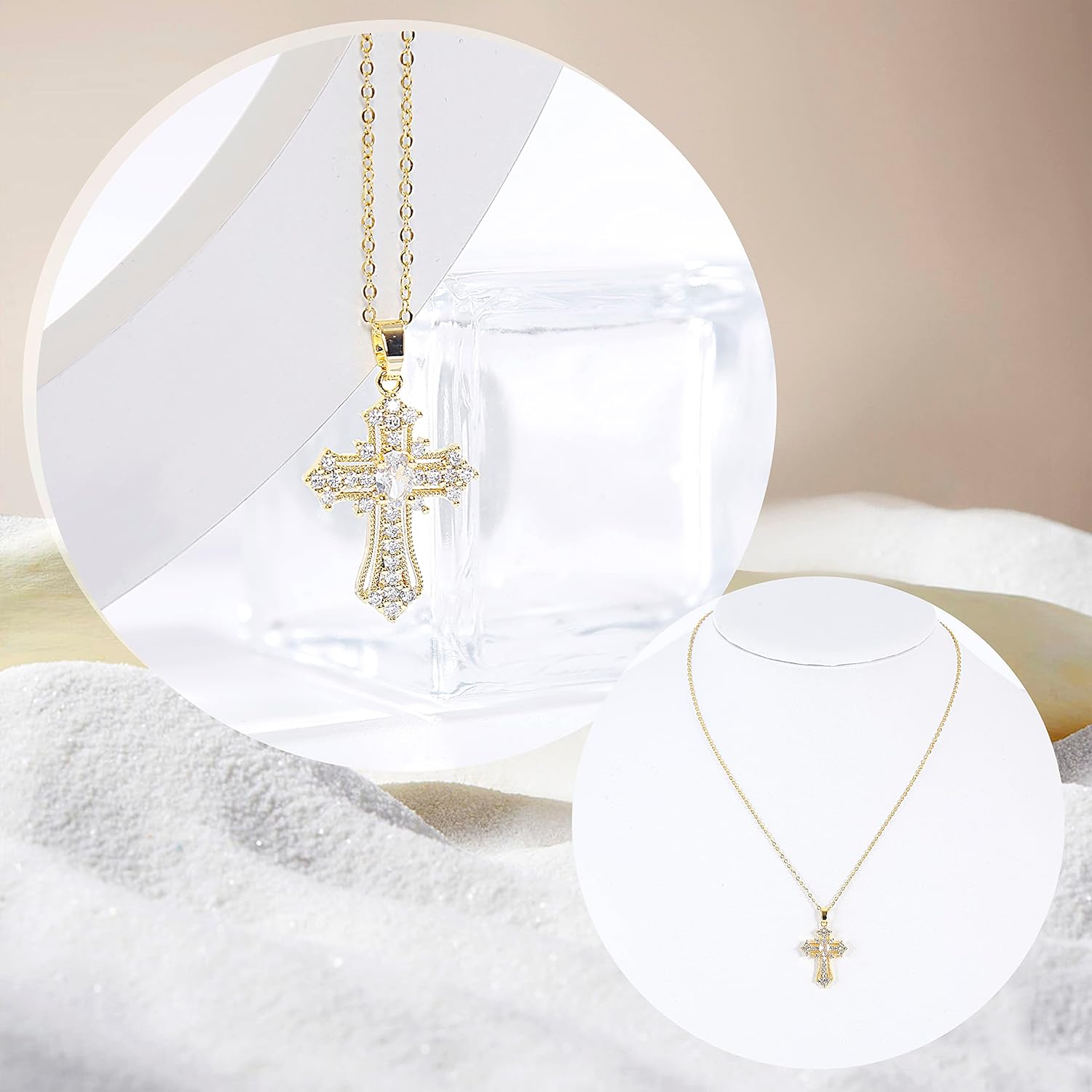 Cross Pendant Necklace for Women Jewelry Gold Cross Necklaces for Women Girl Cross Necklace Minimalist Trendy Jewelry Valentines Day