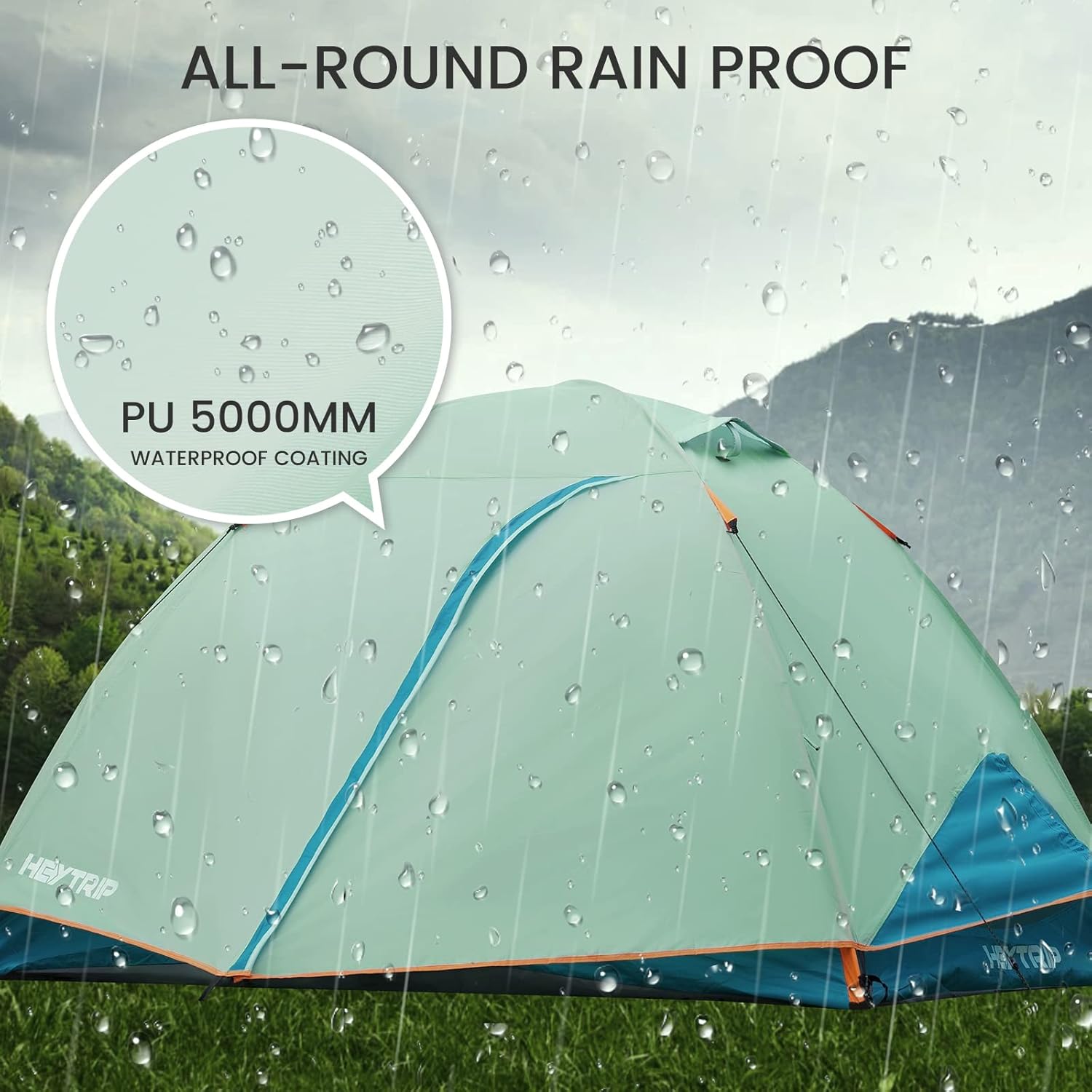 HEYTRIP Backpacking Tent 1/2/ 3/4 Person Ultralight Camping Tent with Removable Rainfly, Two Doors Waterproof Camp Tents for Hiking  Family Camping · v2