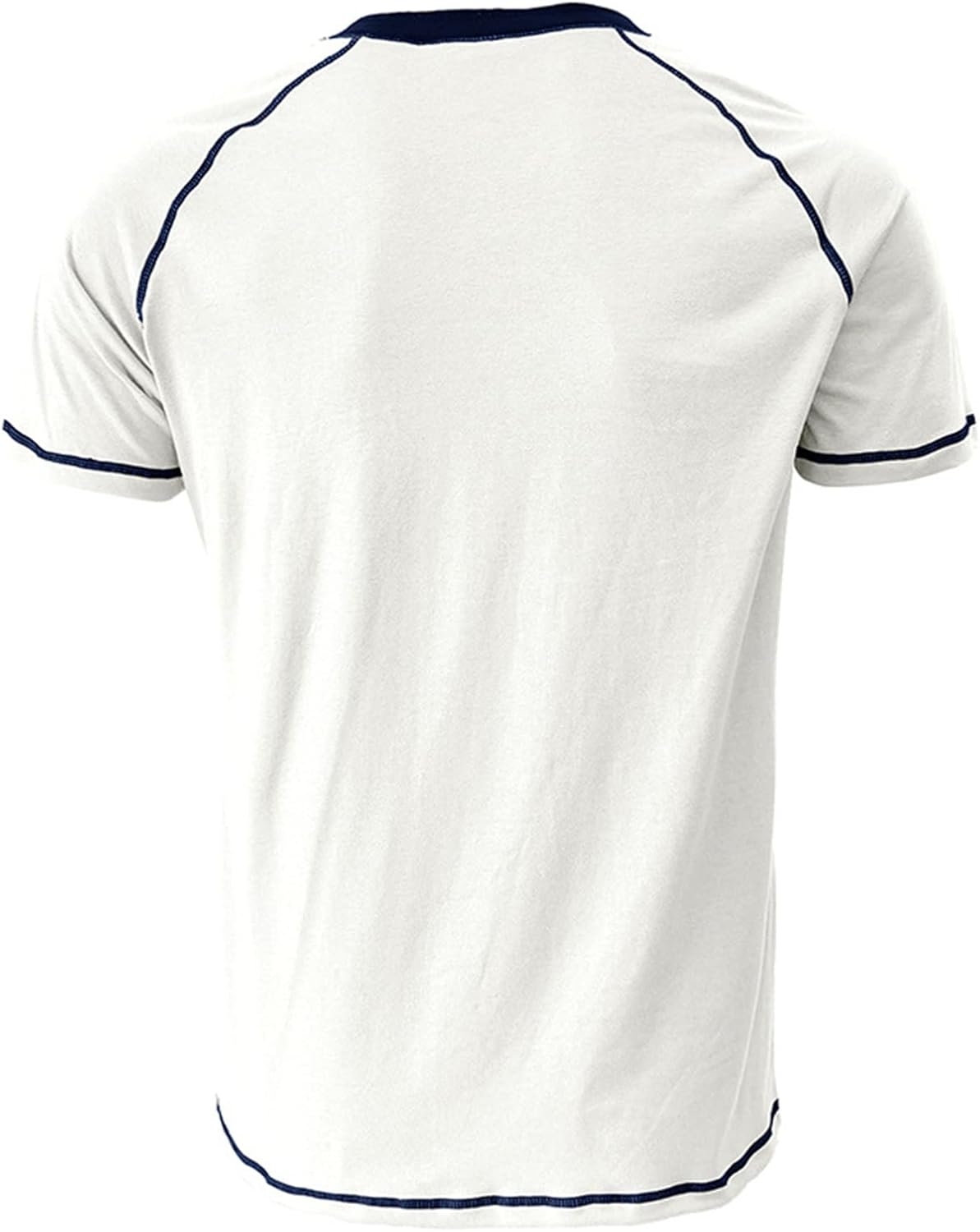 เสื้อเชิ้ต Henley สำหรับผู้ชาย ทรงหลวม แขนสั้น ผ้าฝ้าย เสื้อยืดสีพื้นคลาสสิก เสื้อยืดใส่สบาย