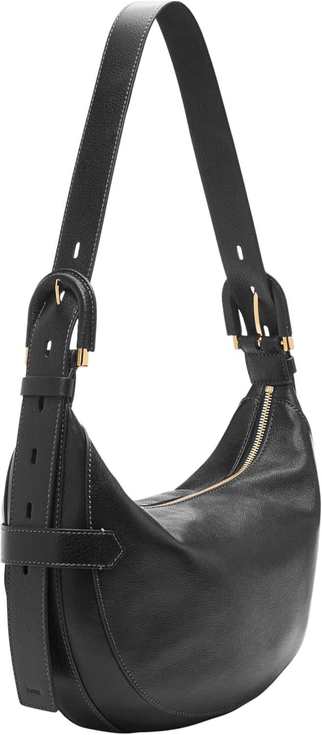 Fossil Womens Harwell Leather Hobo Purse Handbag for Women · v2