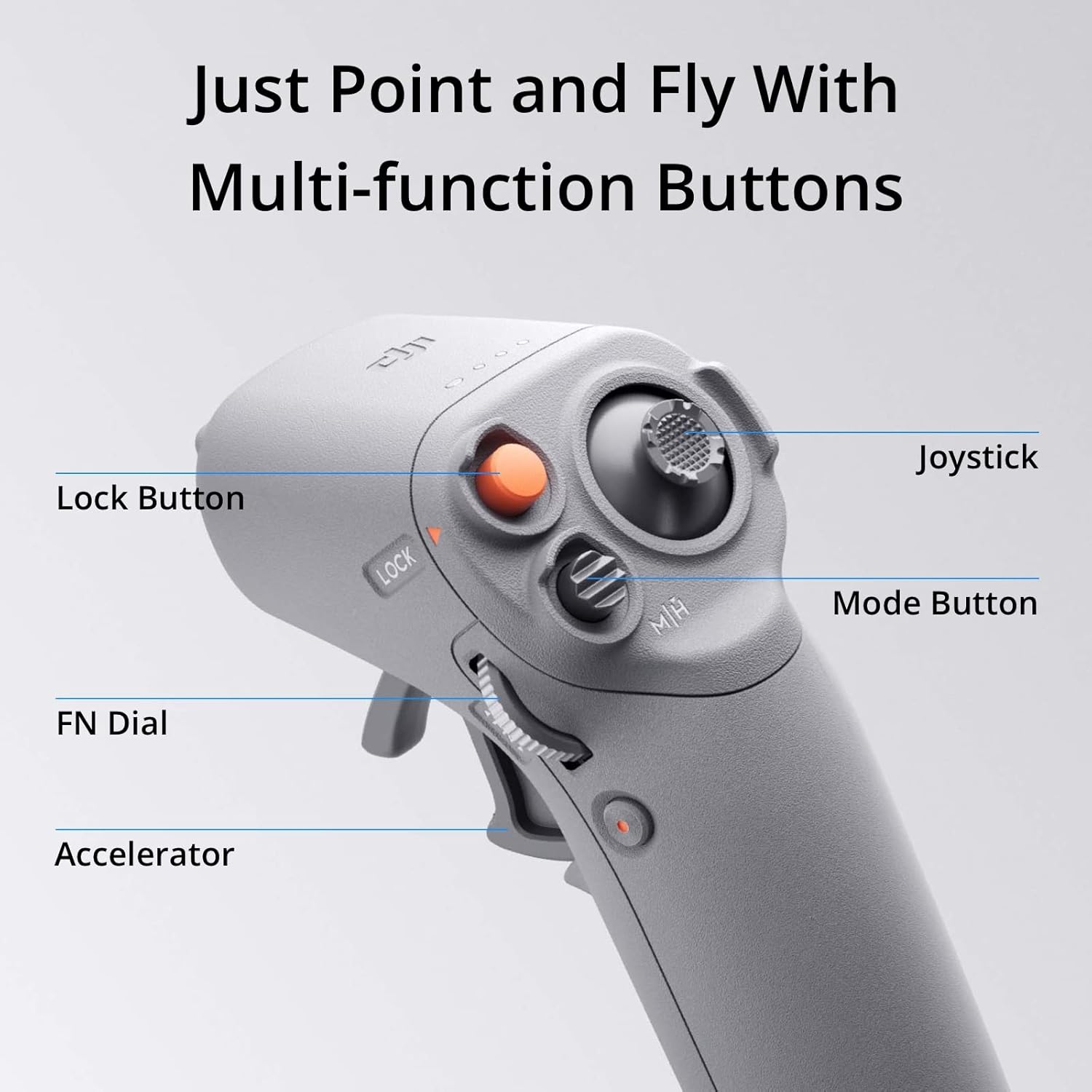 DJI RC Motion 2 - Controller intelligente immersivo, funzionamento multidirezionale, accessorio drone multifunzionale e intuitivo per FPV, compatibilità multimodello