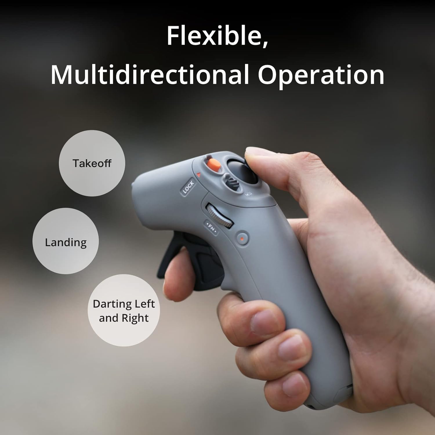DJI RC Motion 2 - Controller intelligente immersivo, funzionamento multidirezionale, accessorio drone multifunzionale e intuitivo per FPV, compatibilità multimodello
