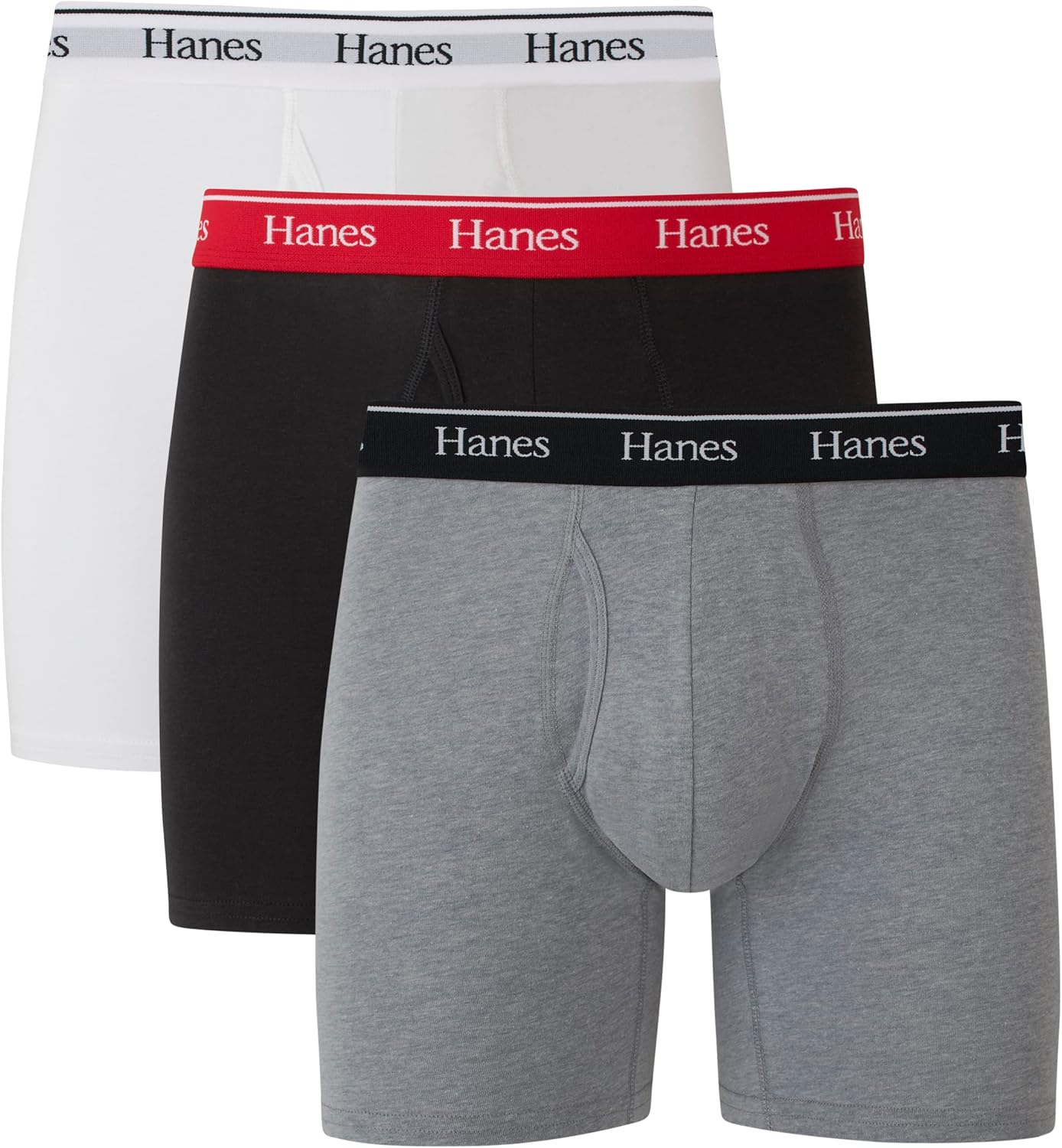 Boxer da uomo Hanes Originals, biancheria intima traspirante in cotone elasticizzato, vestibilità moderna a vita bassa, confezioni multiple