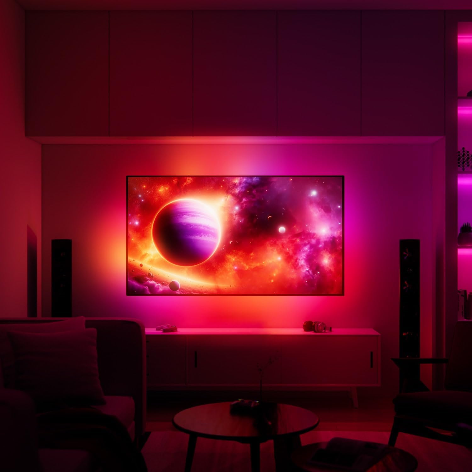 Fancy Sync Box Ambient TV Backlighting Syncing Box HDMI 2.0 All TV Sizes Fancyleds (70 to 90") · v6