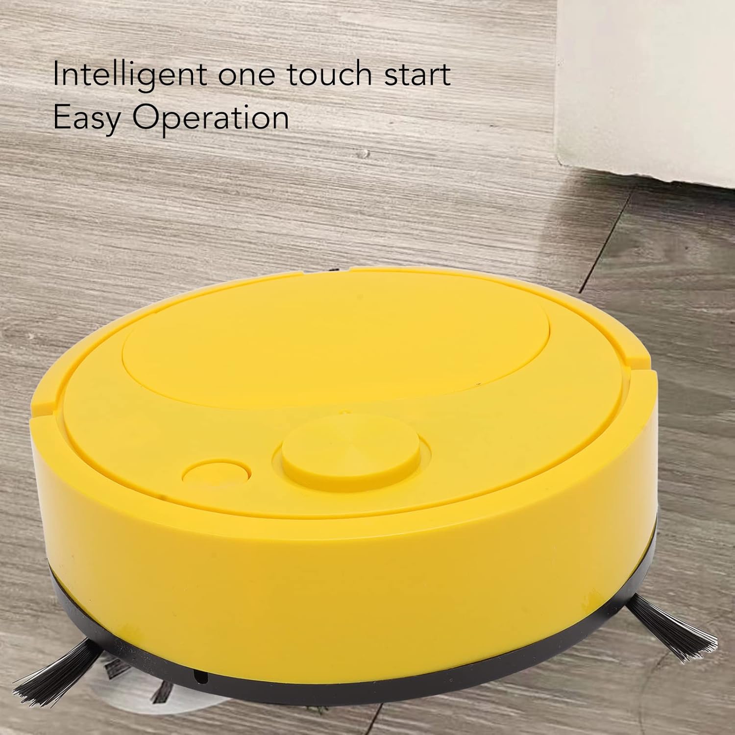 Pwshymi Robot Vacuum Cleaner Multifunctional USB Charging Mini Smart Sweeping Robot for Wooden Flooring Tile Carpet(Yellow) Roboticvacuumcleaner Tangle Free Low Noise Automatic · v6