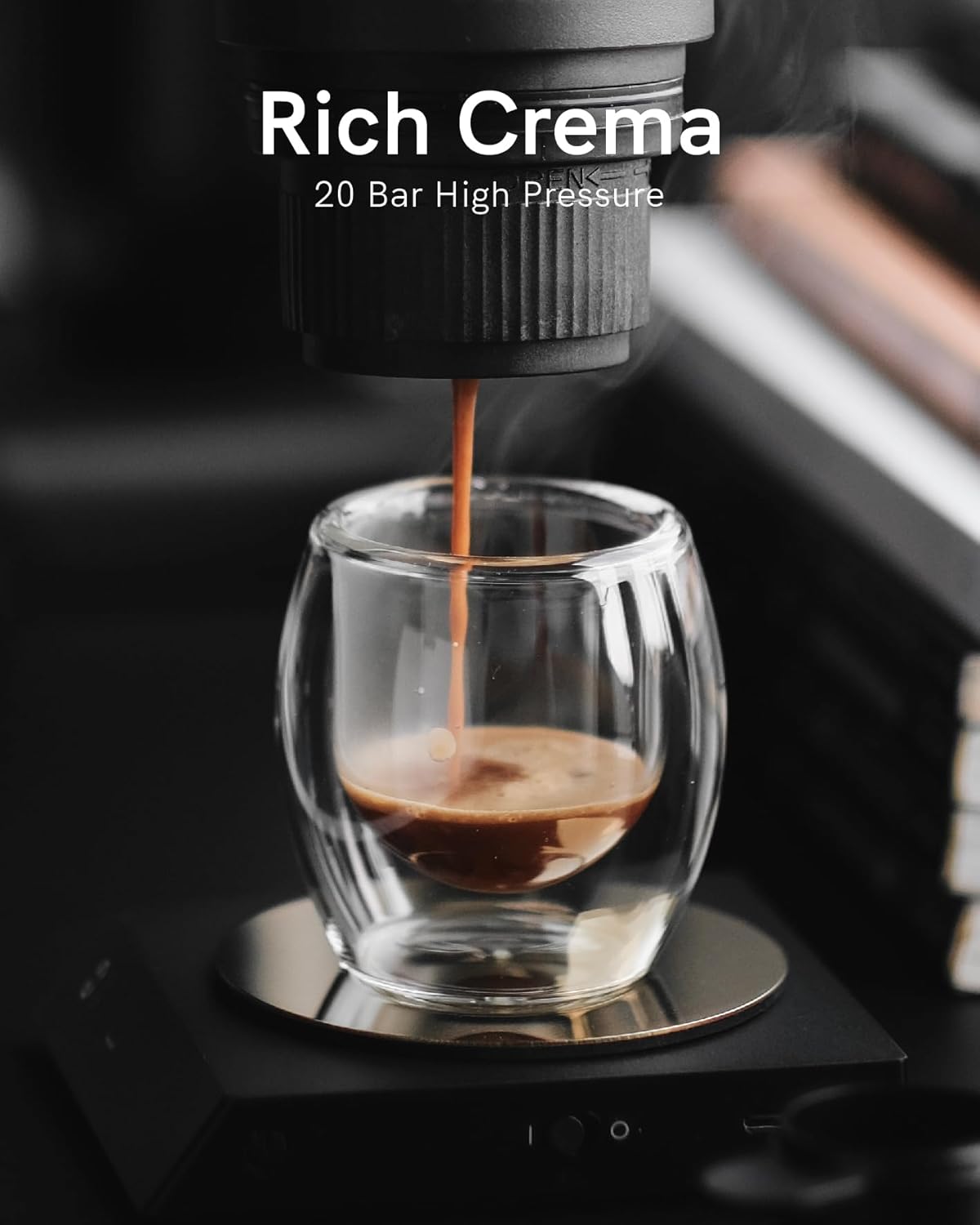 Tragbare elektrische Espressomaschine von Outin Nano, Reisekaffeemaschine für Camping, Autokaffeemaschine mit USB-C, mit NS-Kapsel aus gemahlenem Kaffee für Wohnmobil, Wandern, Büro